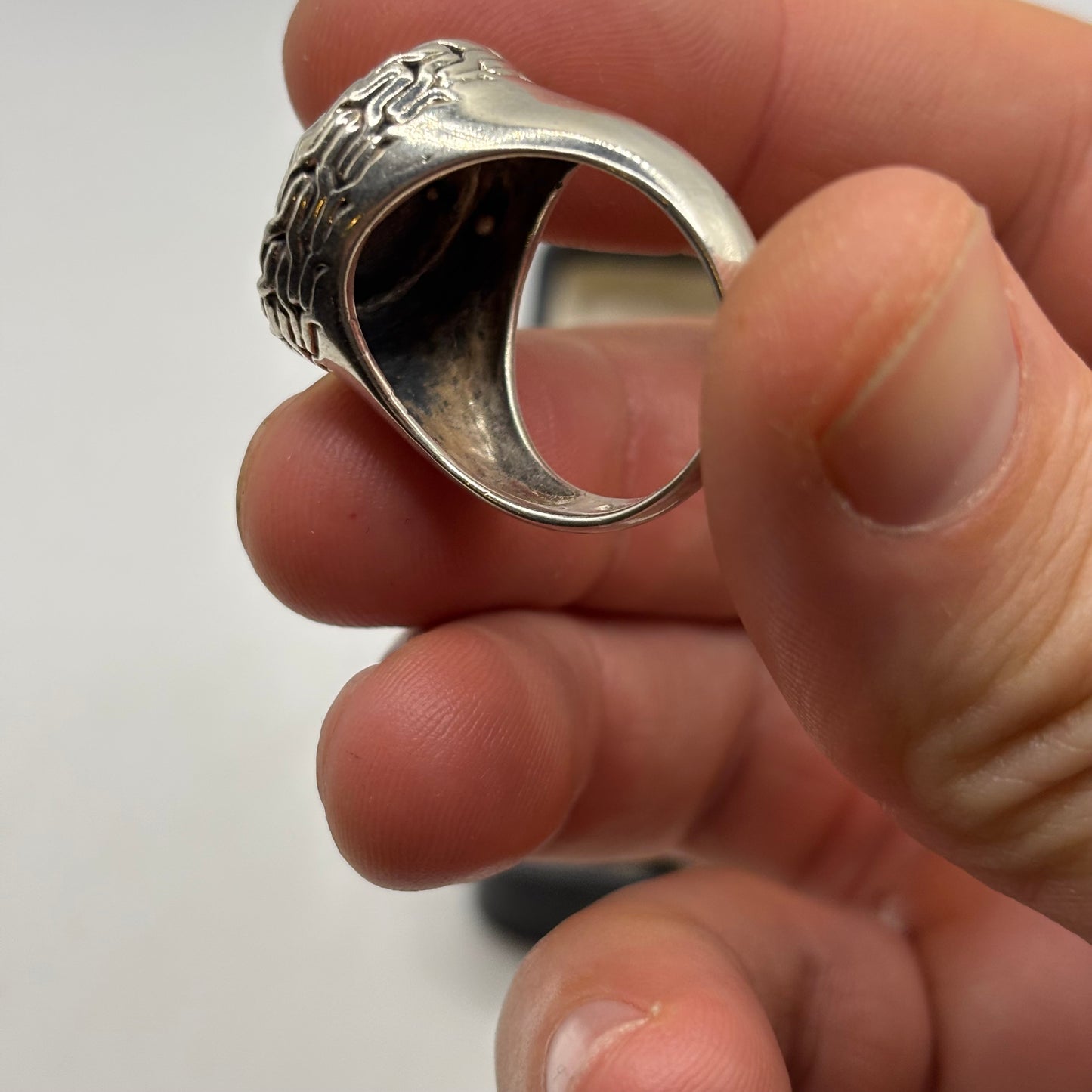 Silver Chunky Unusual Ring