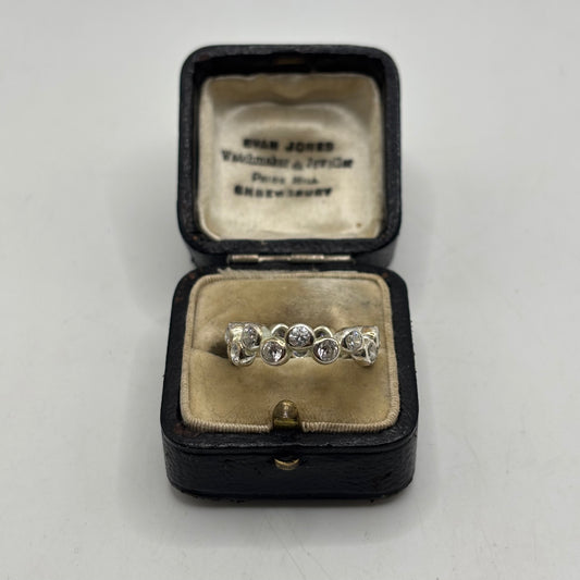 Silver CZ Band Ring (N)