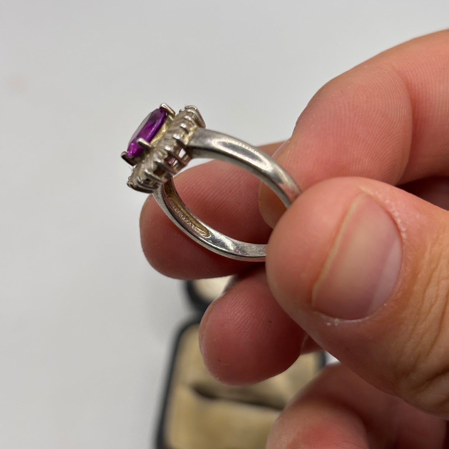 Silver Ruby & CZ Ring (P)