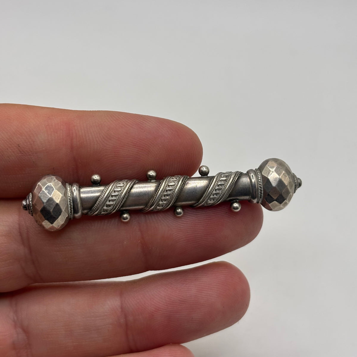 Silver Large Victorian Brooch