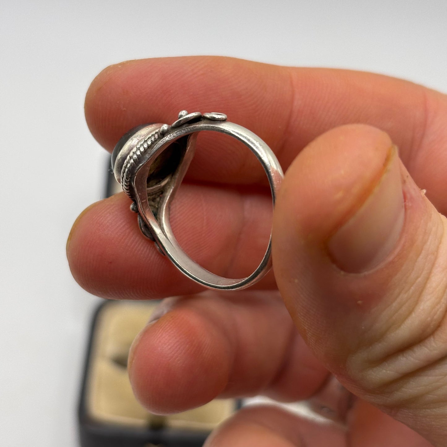 Silver Labradorite Ring