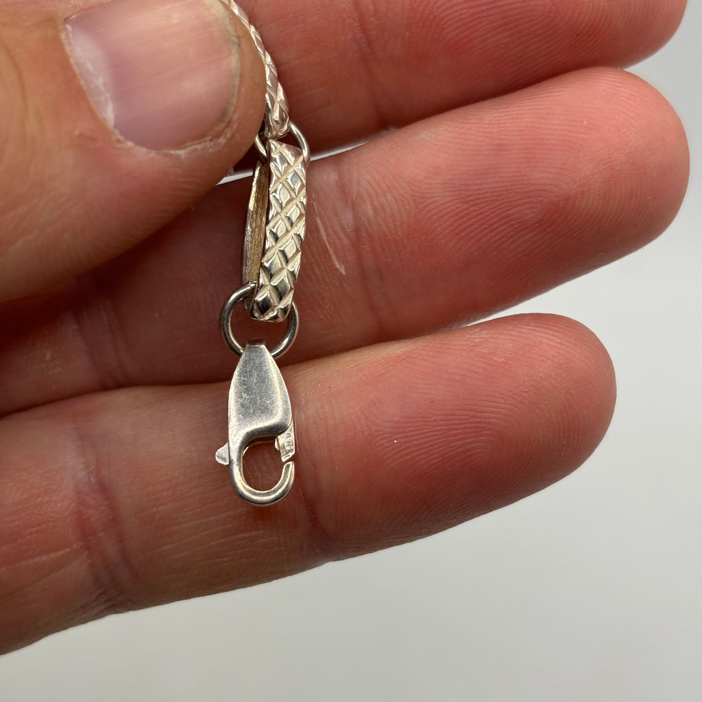 Silver 7.5” Unusual Link Bracelet