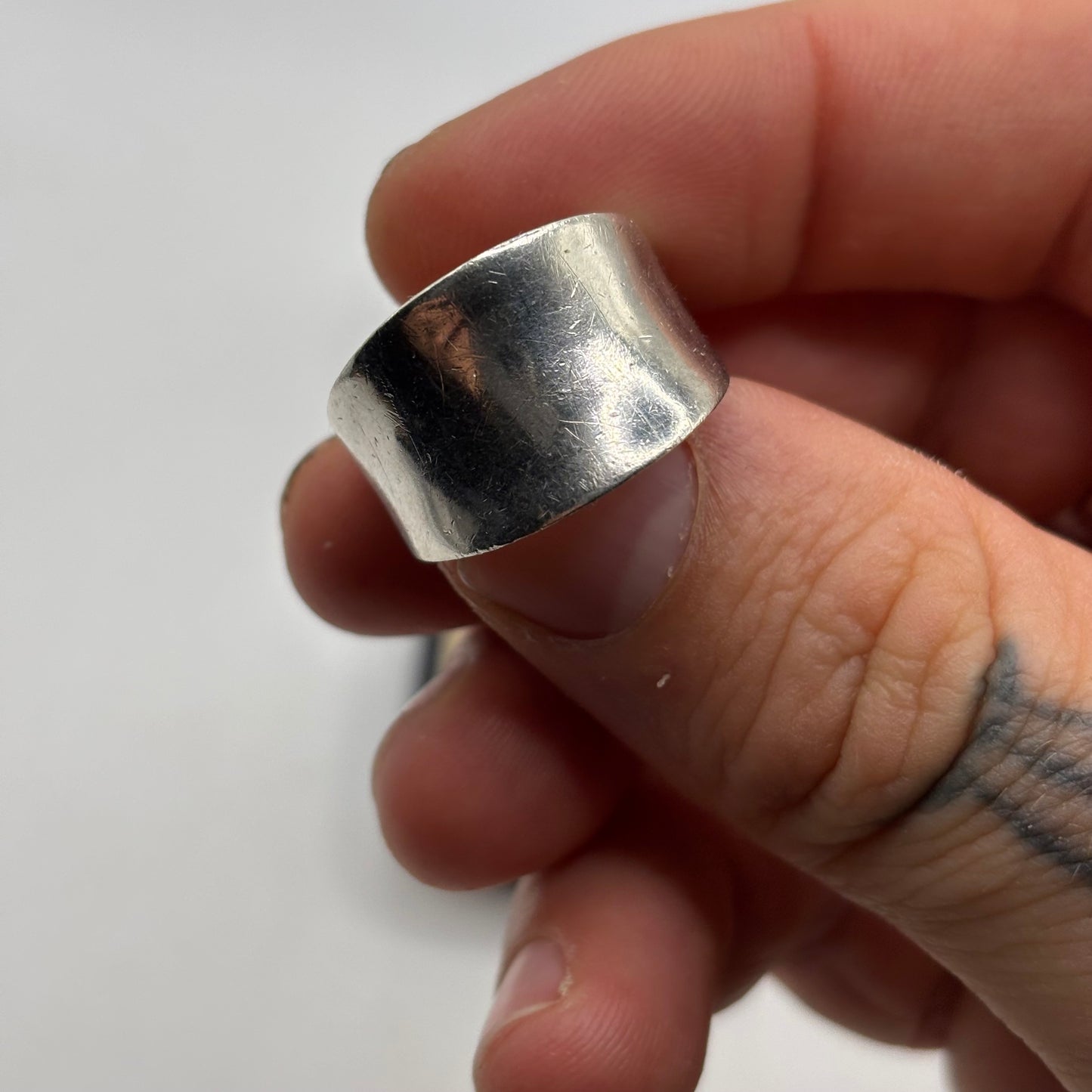 Silver Heavy Shield Ring