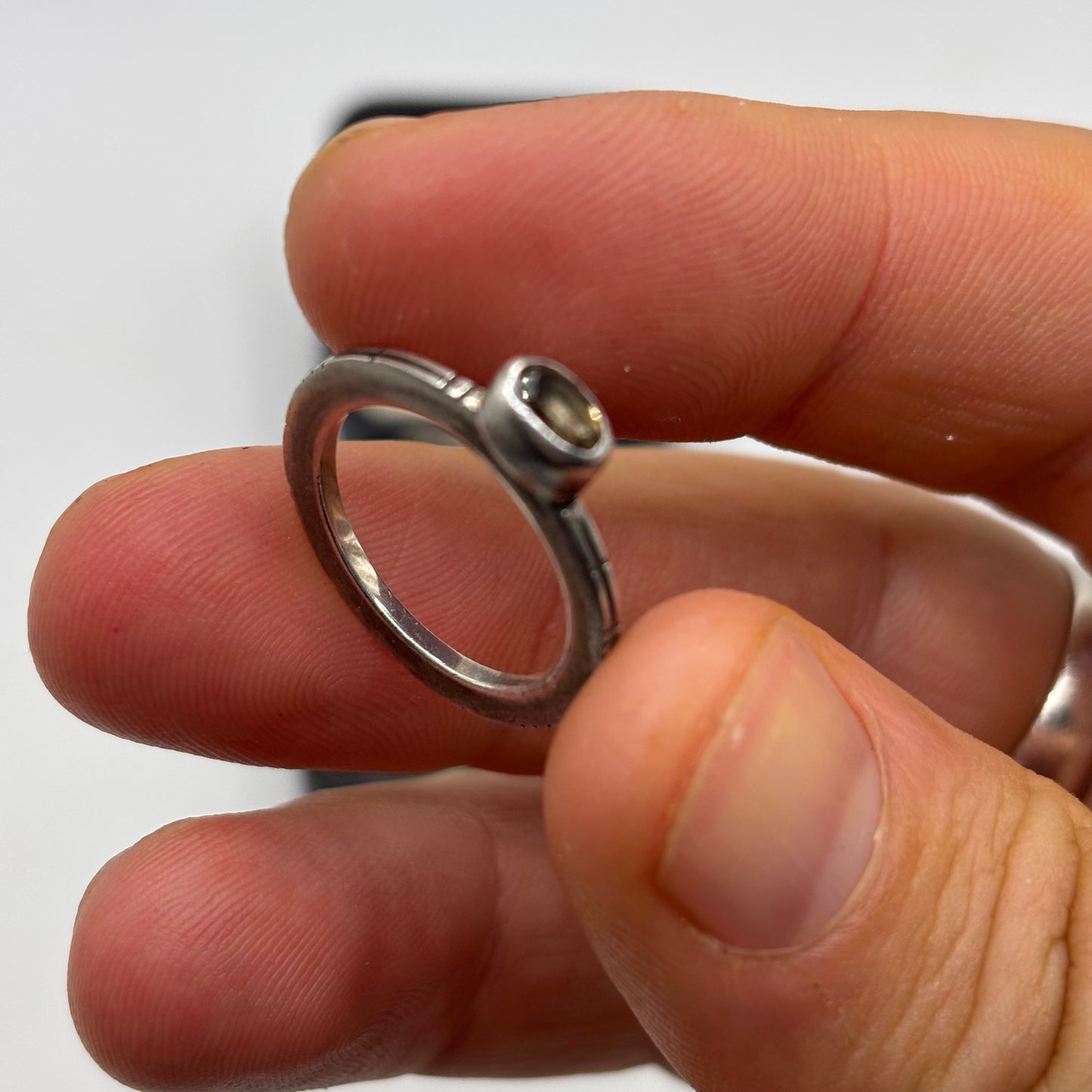 Silver Smokey Quartz Ring