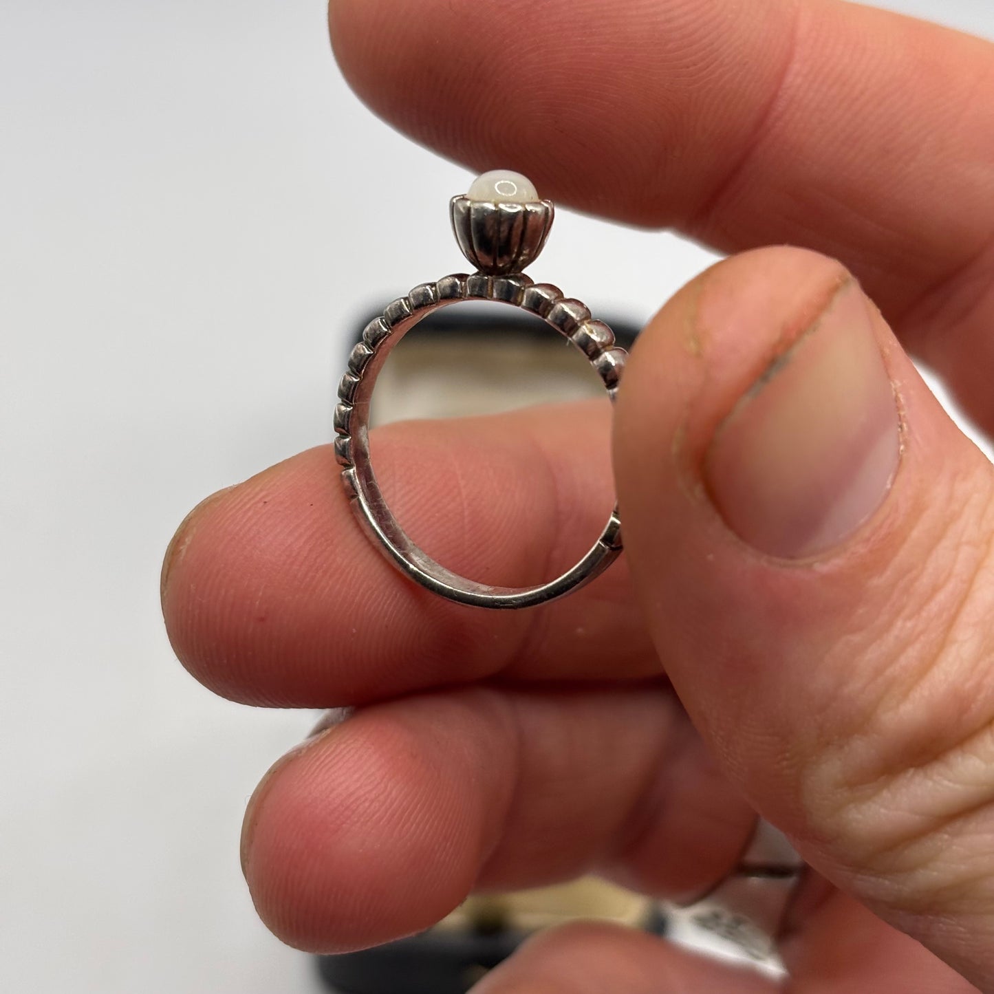 Silver Pearl Ring (O)