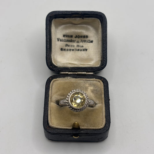 Silver Citrine Ring (O 1/2)