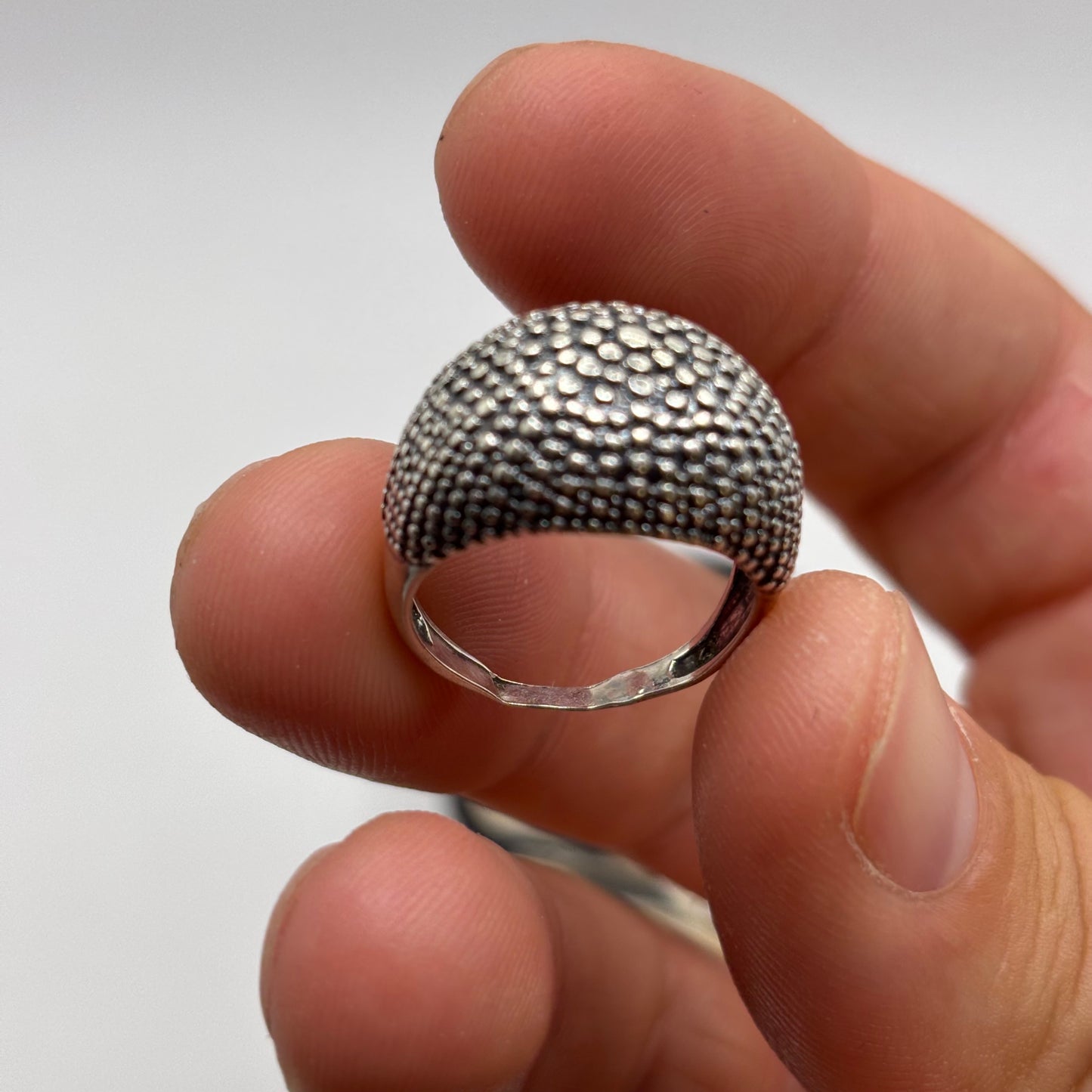 Silver Abstract Ring (N)