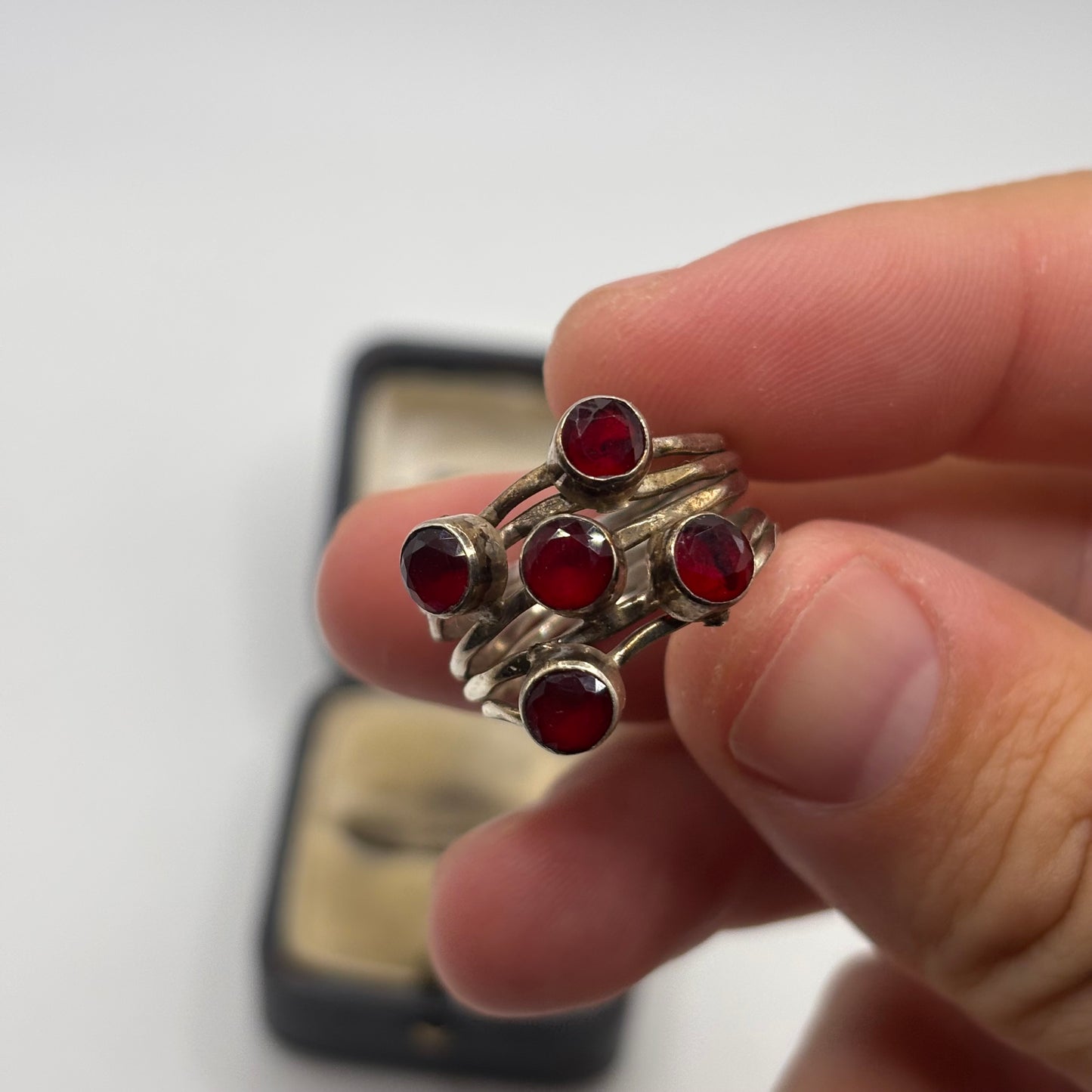 Silver Garnet Ring (S)