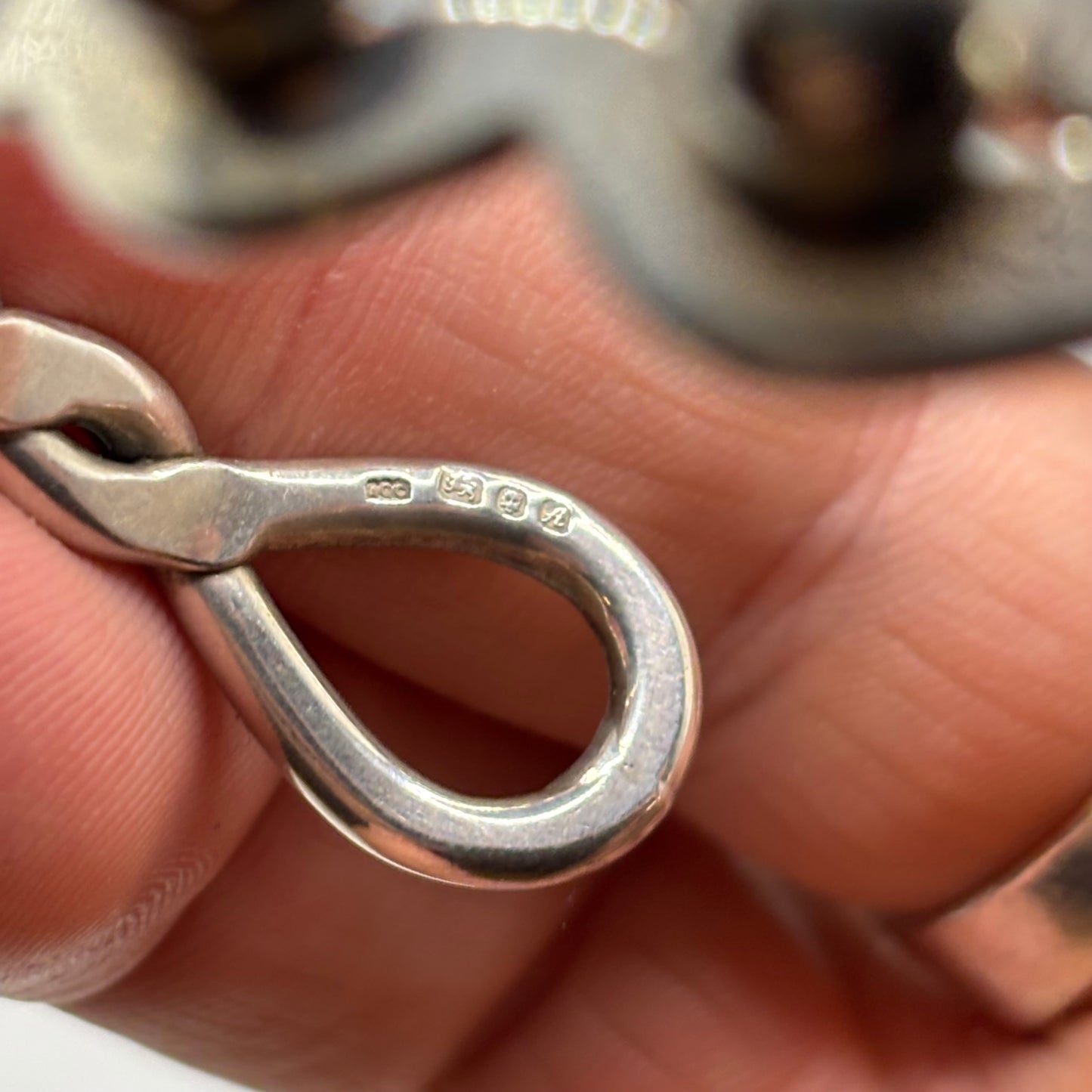 Silver Chunky Abstract Bangle
