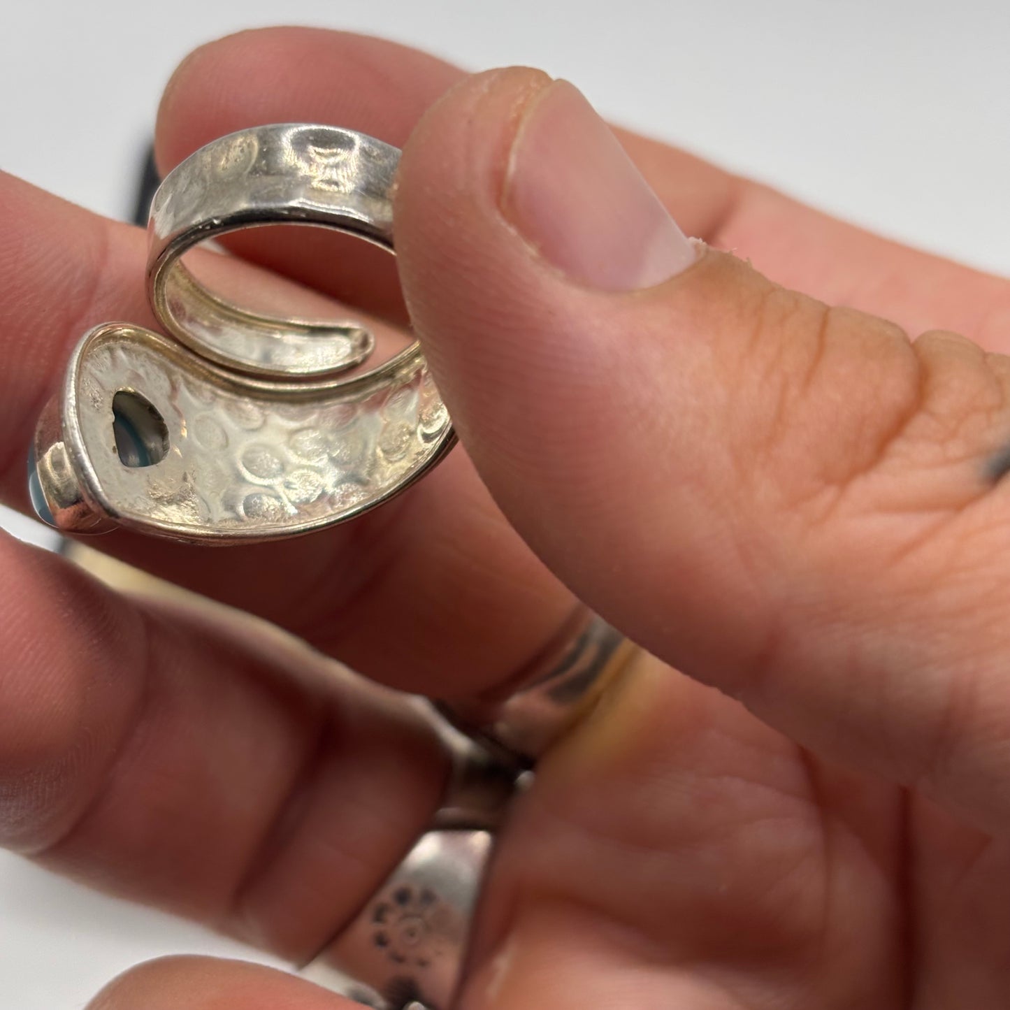 Silver Agate Ring (N)