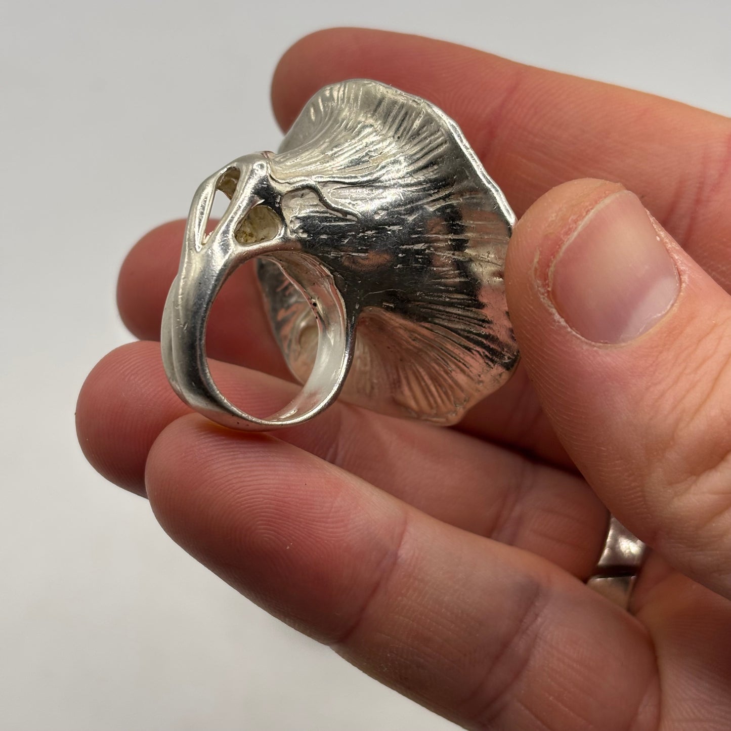 Silver Heavy Modernist Ring