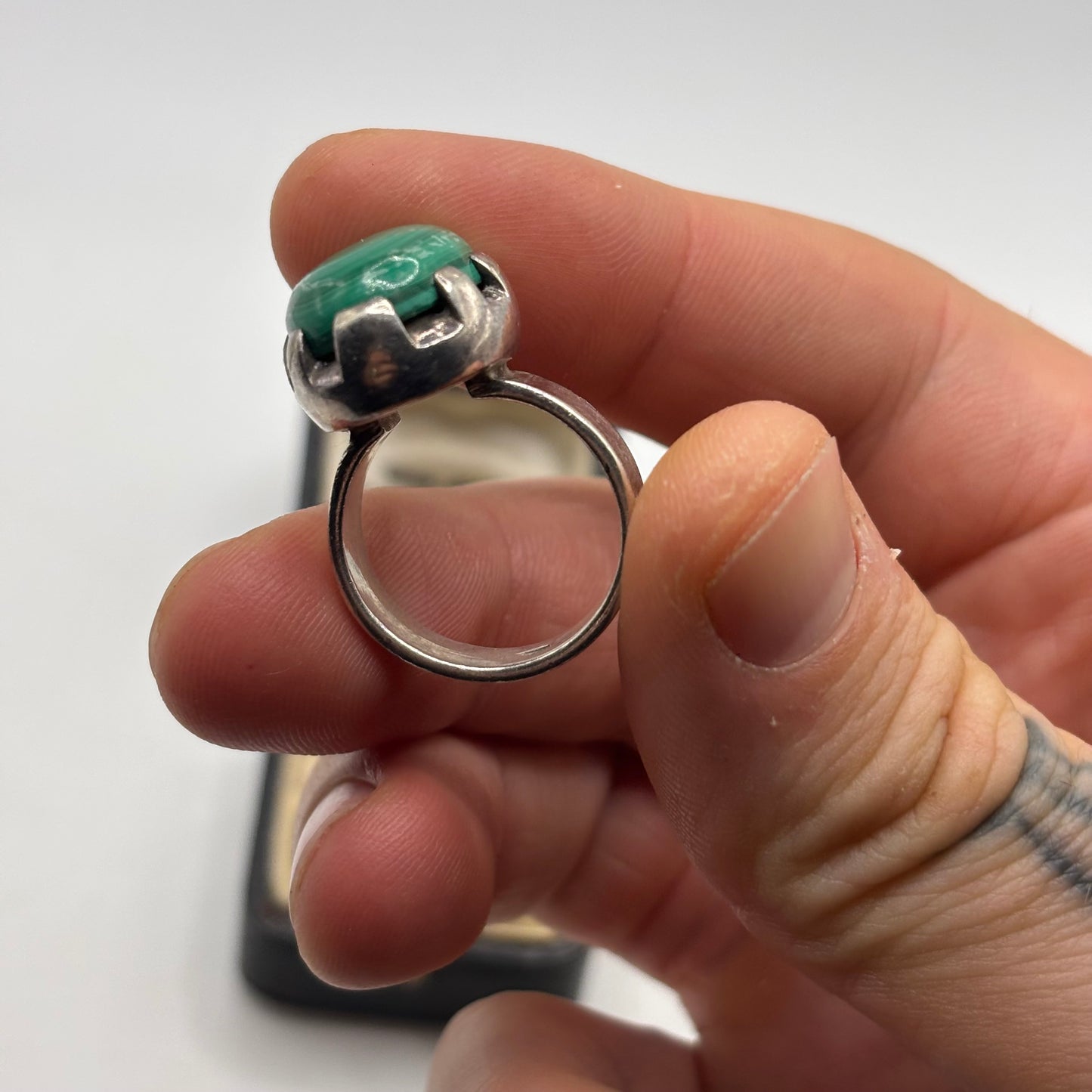 Silver Malachite Ring