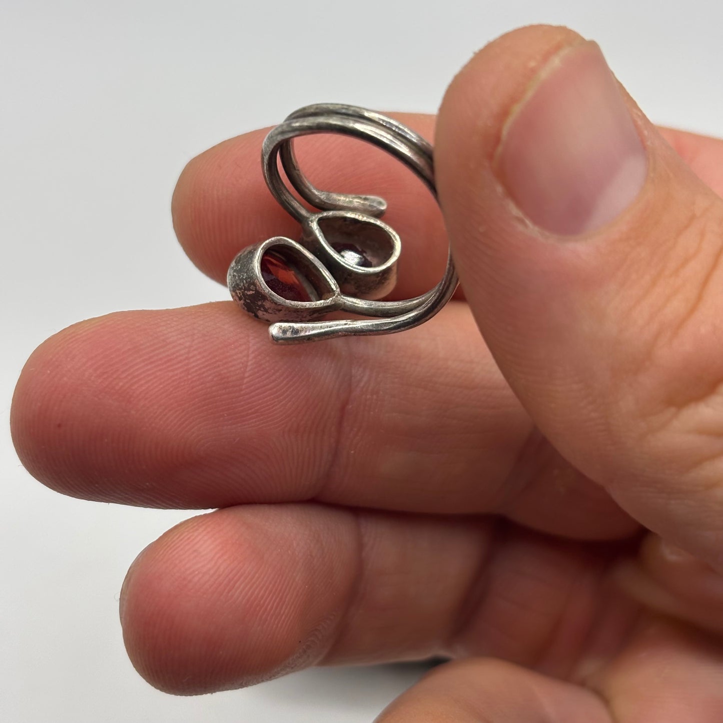 Silver Garnet Ring