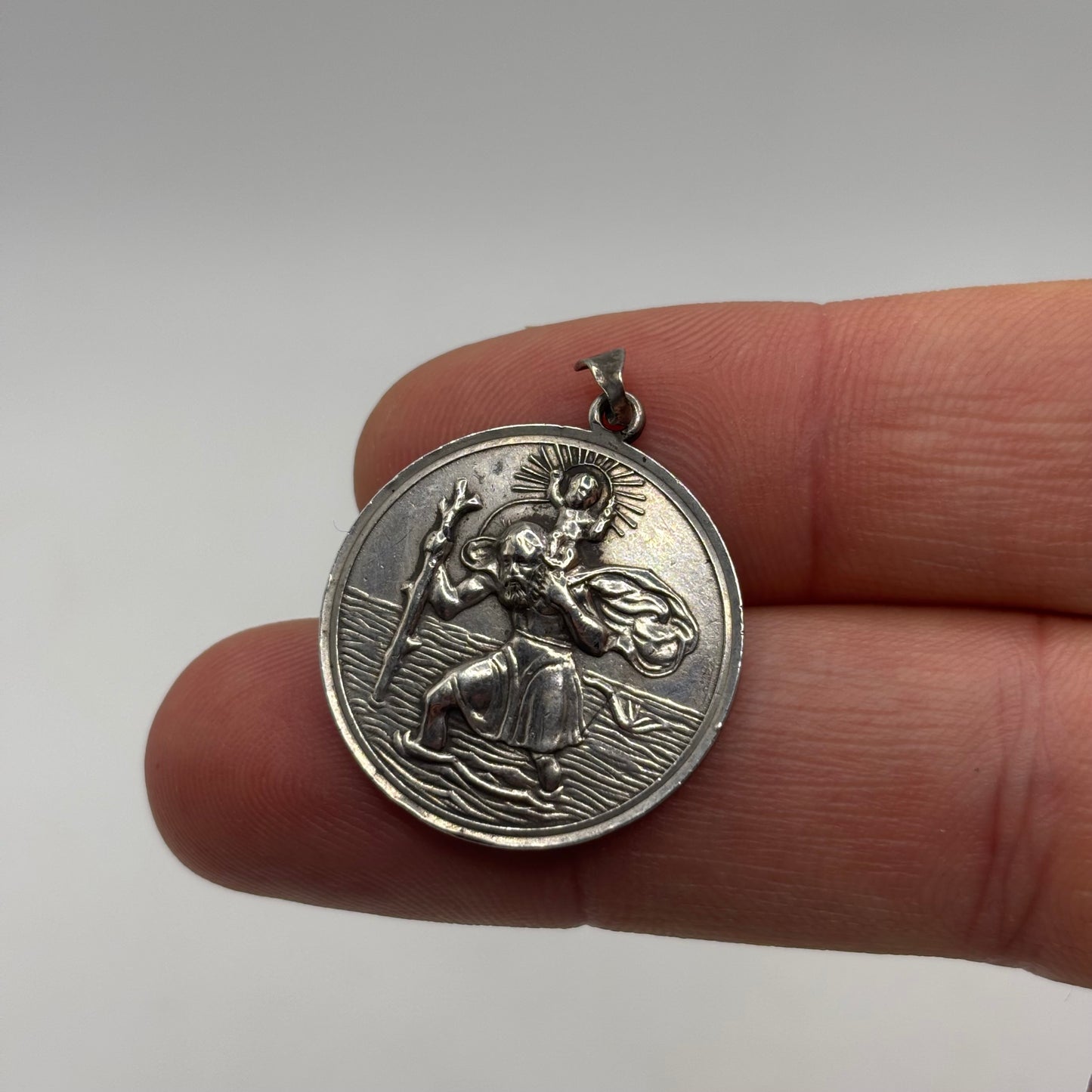 Silver St Christopher Pendant