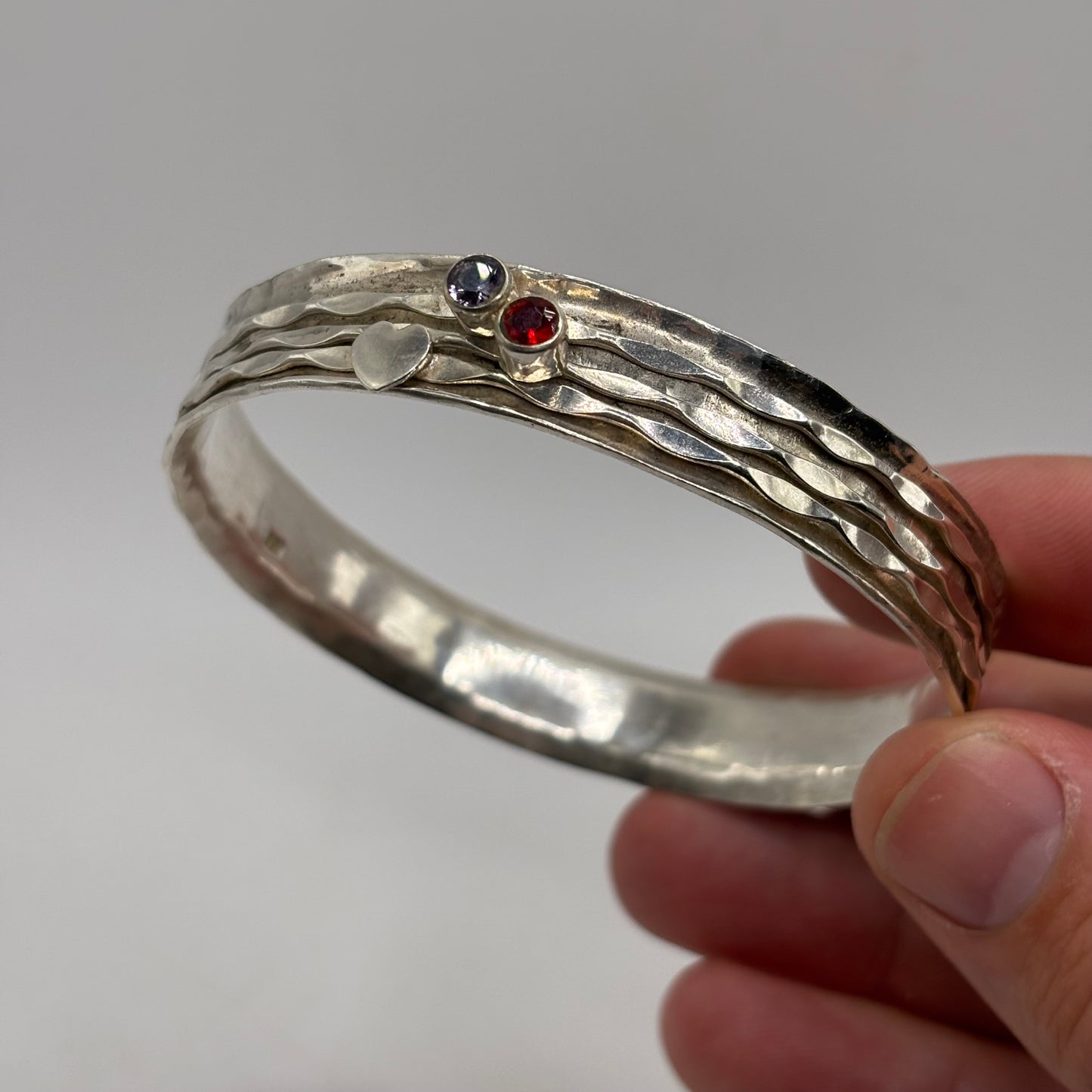 Silver Heavy Spinner Bangle (63mm)
