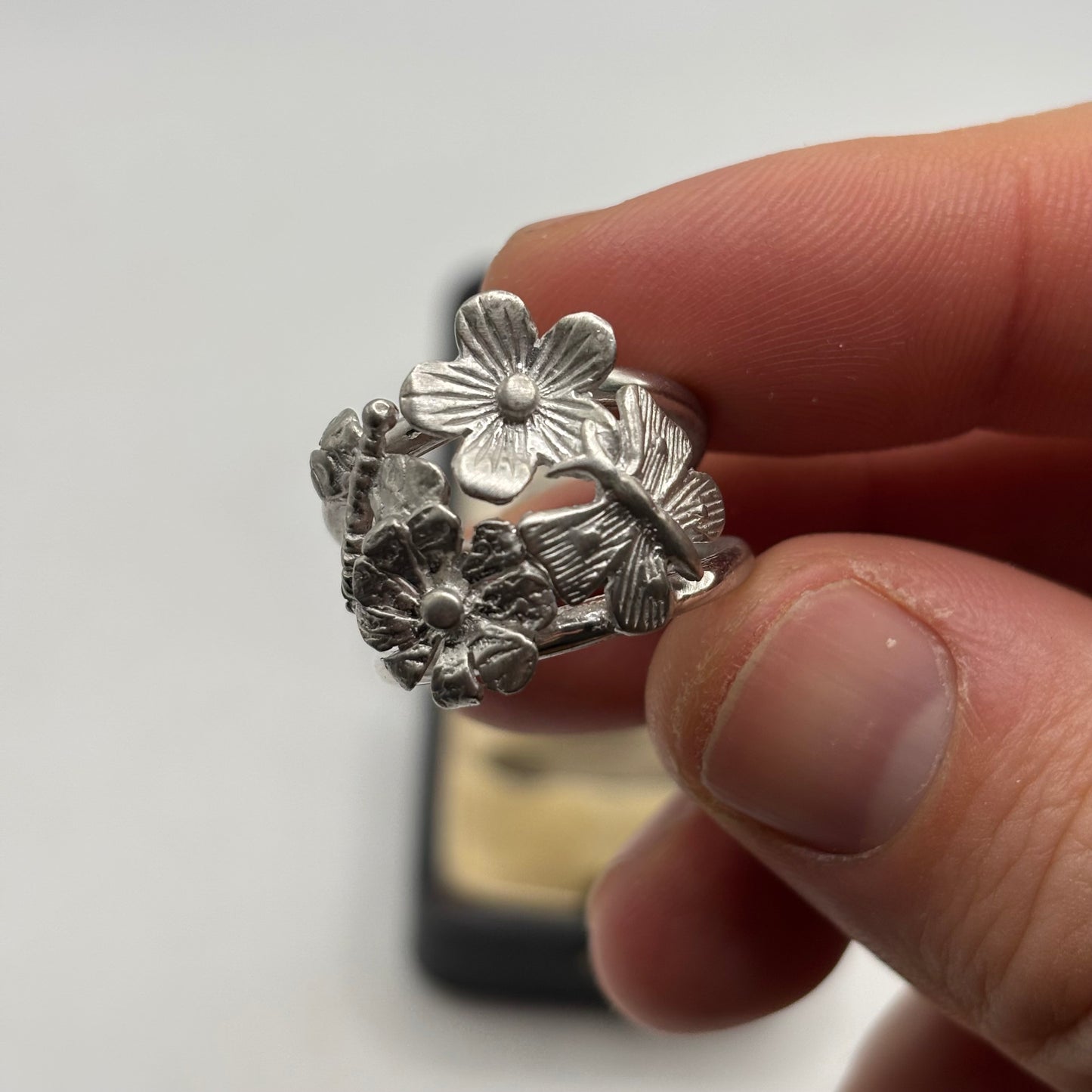 Silver Flower Ring