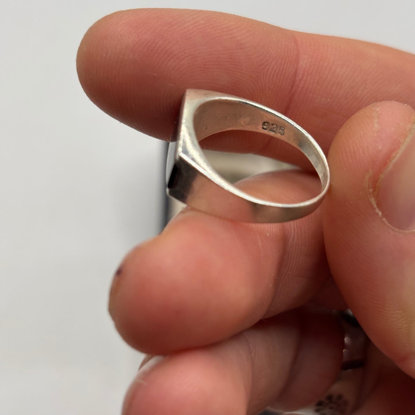 Silver Onyx Signet Ring (O)