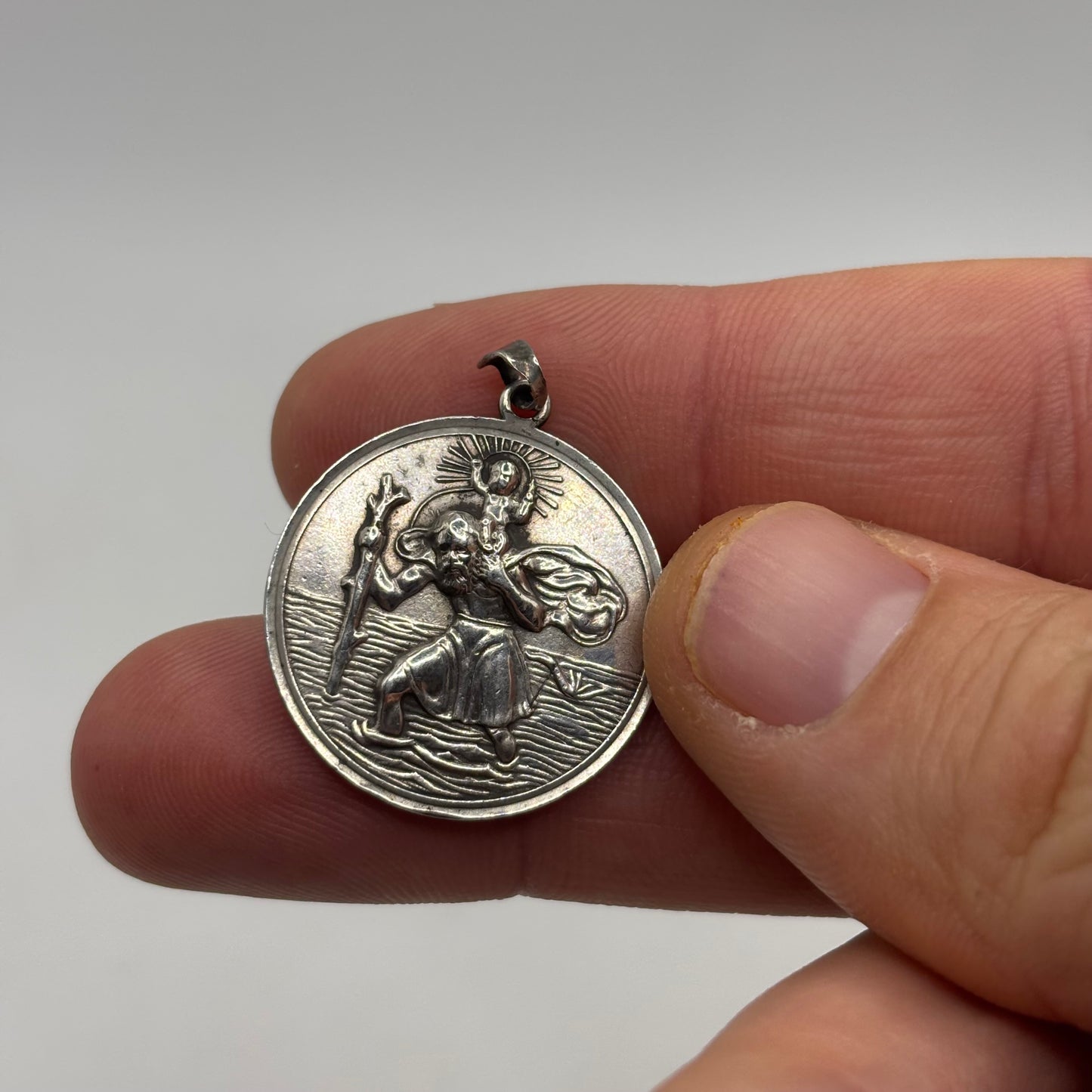 Silver St Christopher Pendant