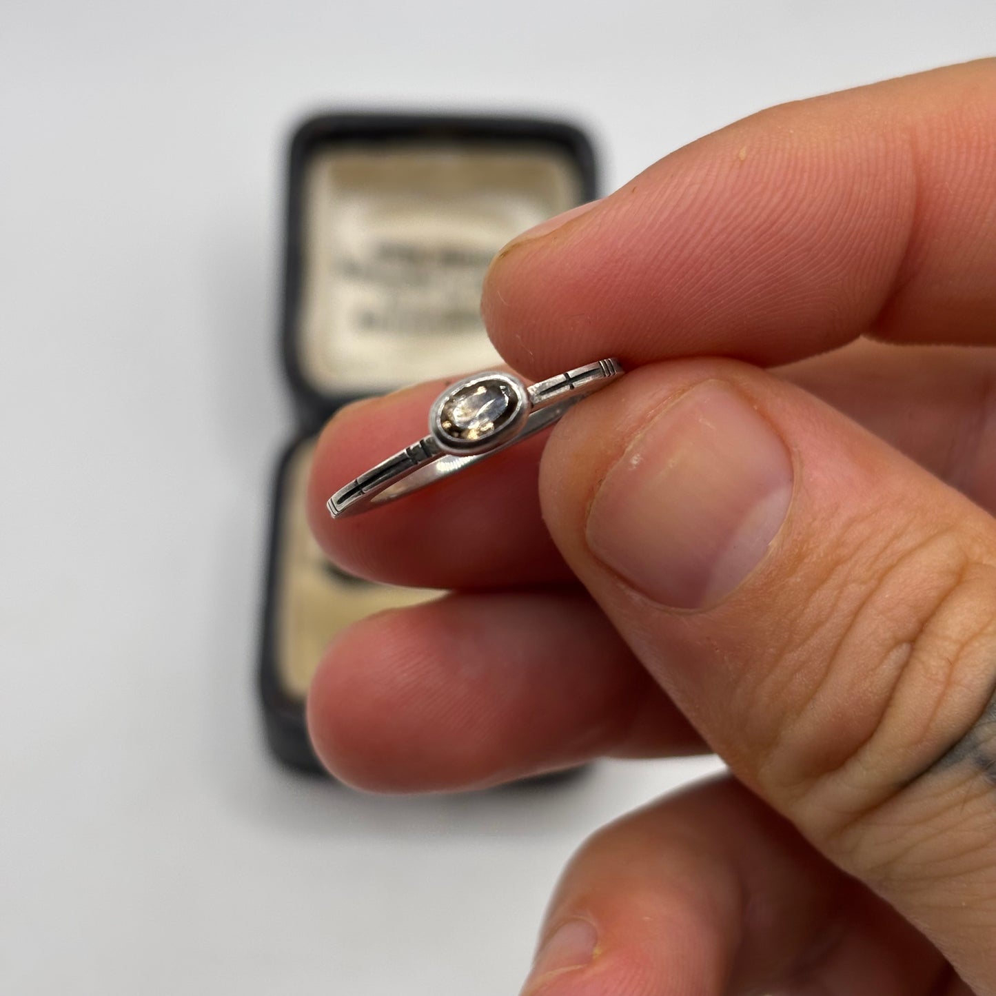 Silver Smokey Quartz Ring