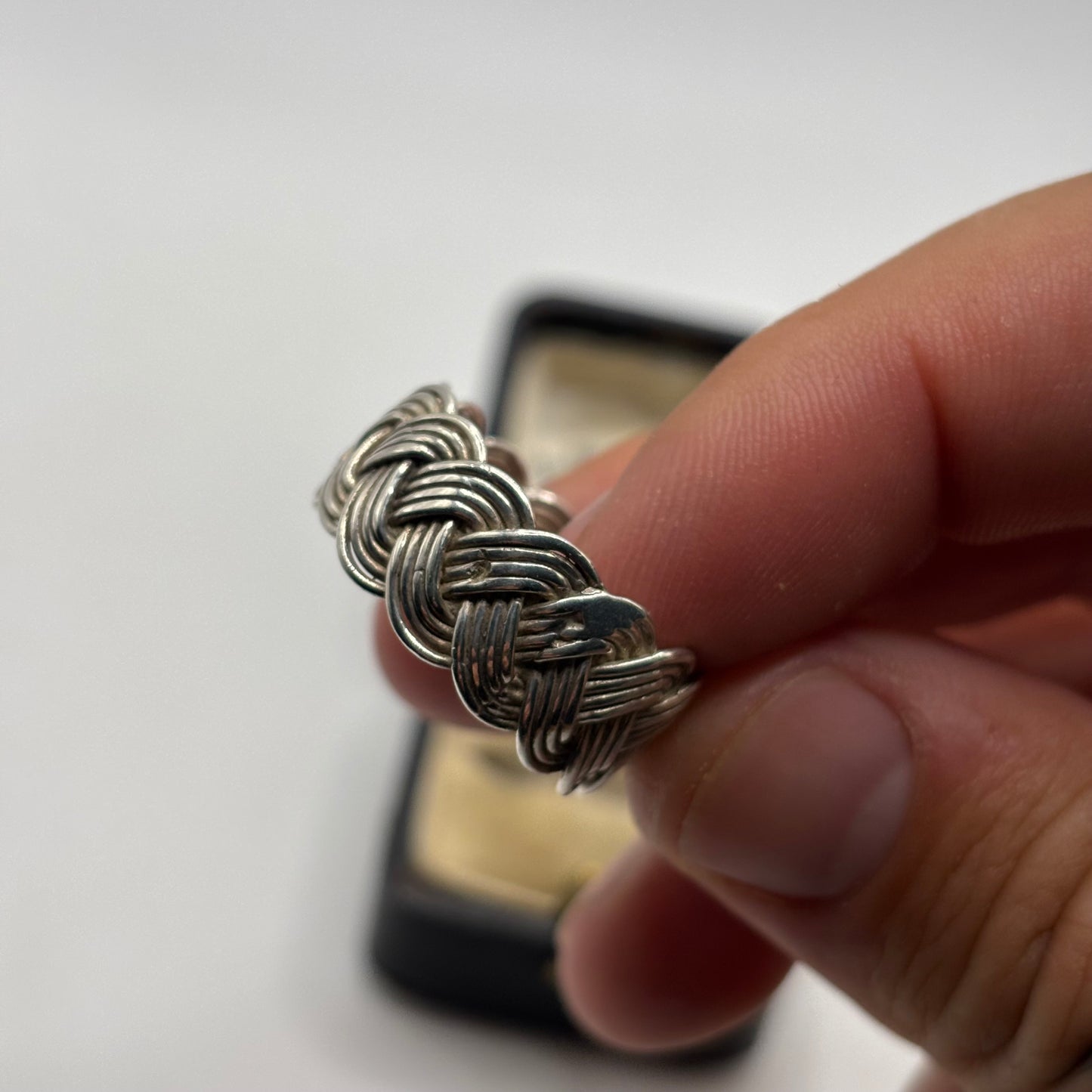 Silver Woven Band Ring (W)