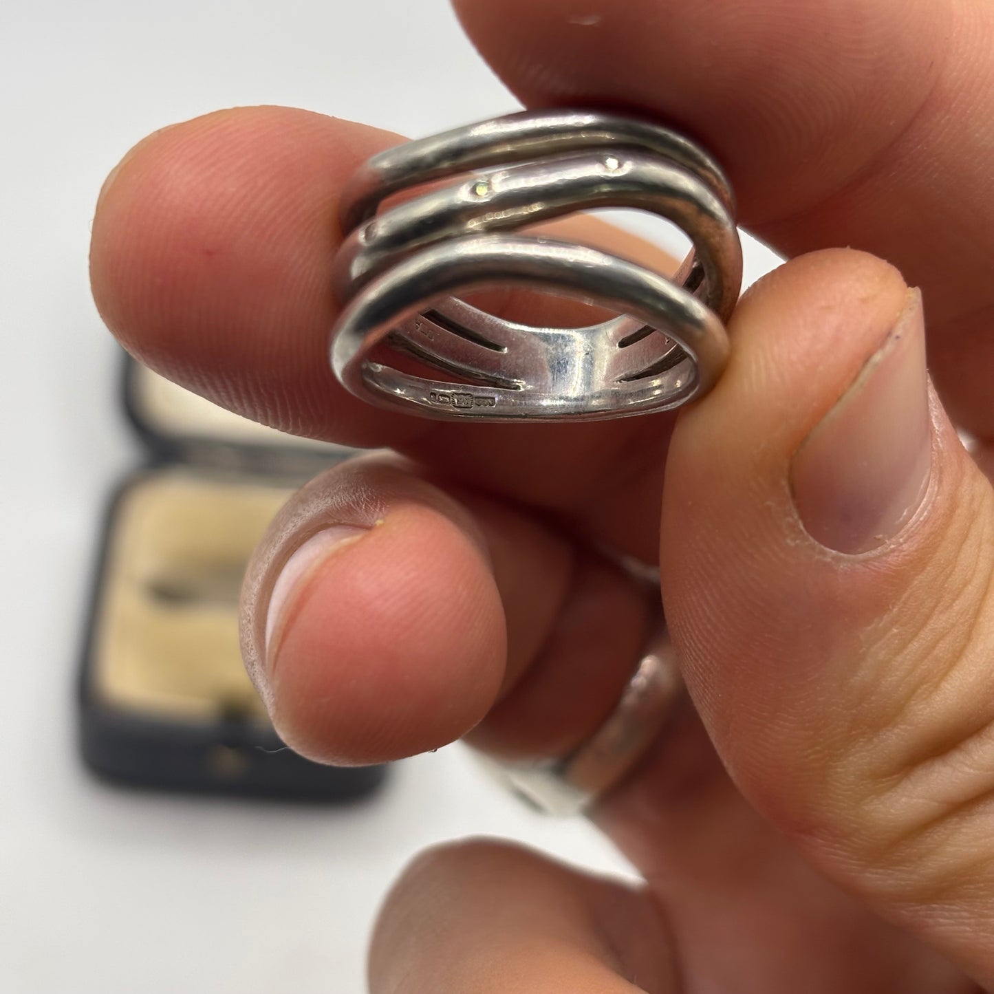 Silver Chunky Hot Diamonds Ring