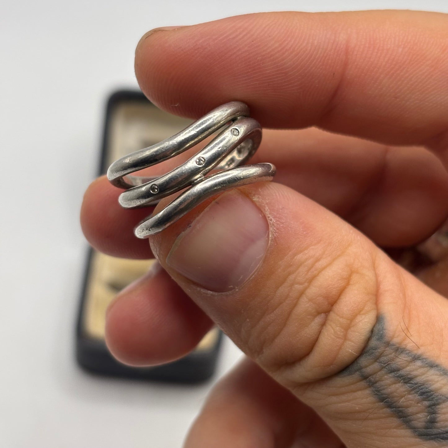 Silver Chunky Hot Diamonds Ring