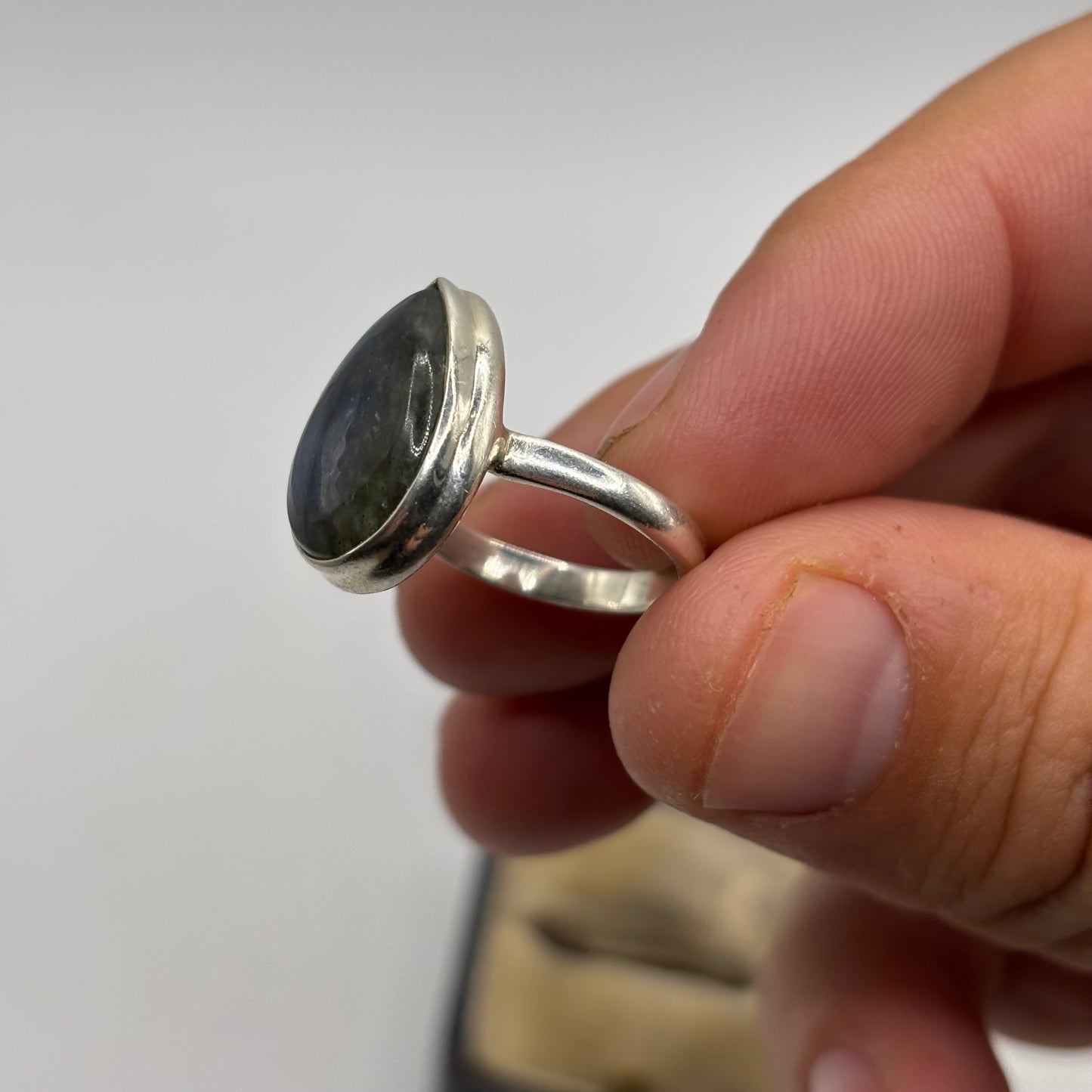 Silver Labradorite Ring (N)