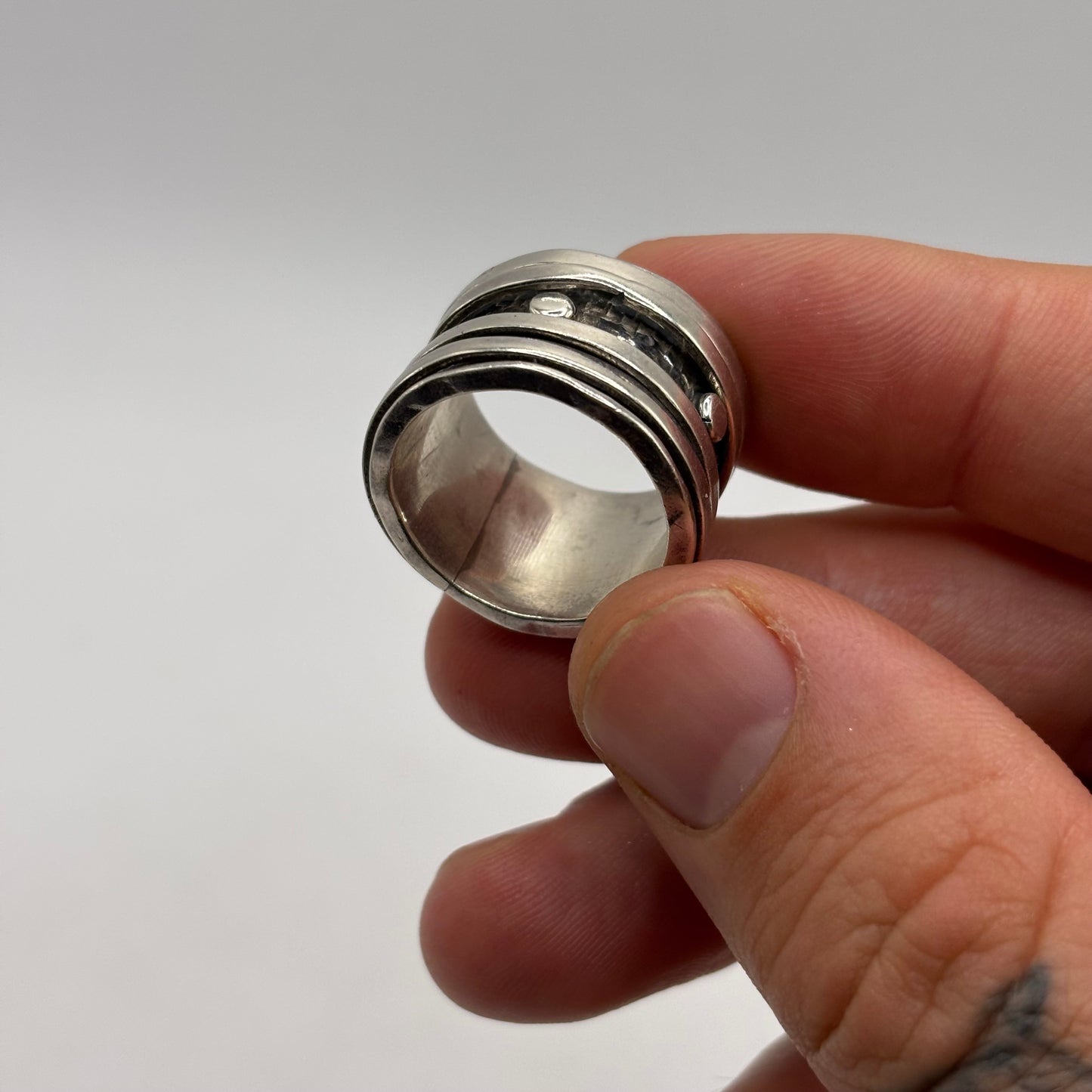 Silver Heavy Spinner Ring
