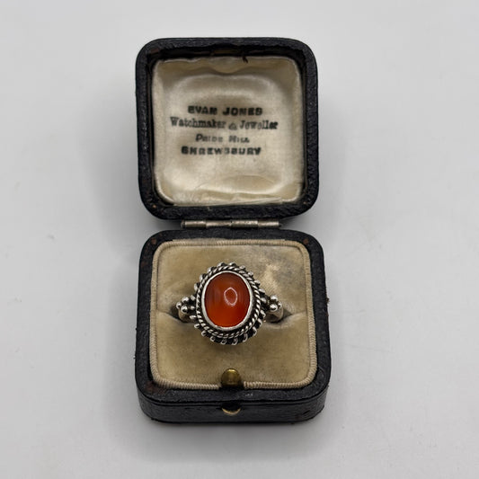 Silver Carnelian Ring (Q)