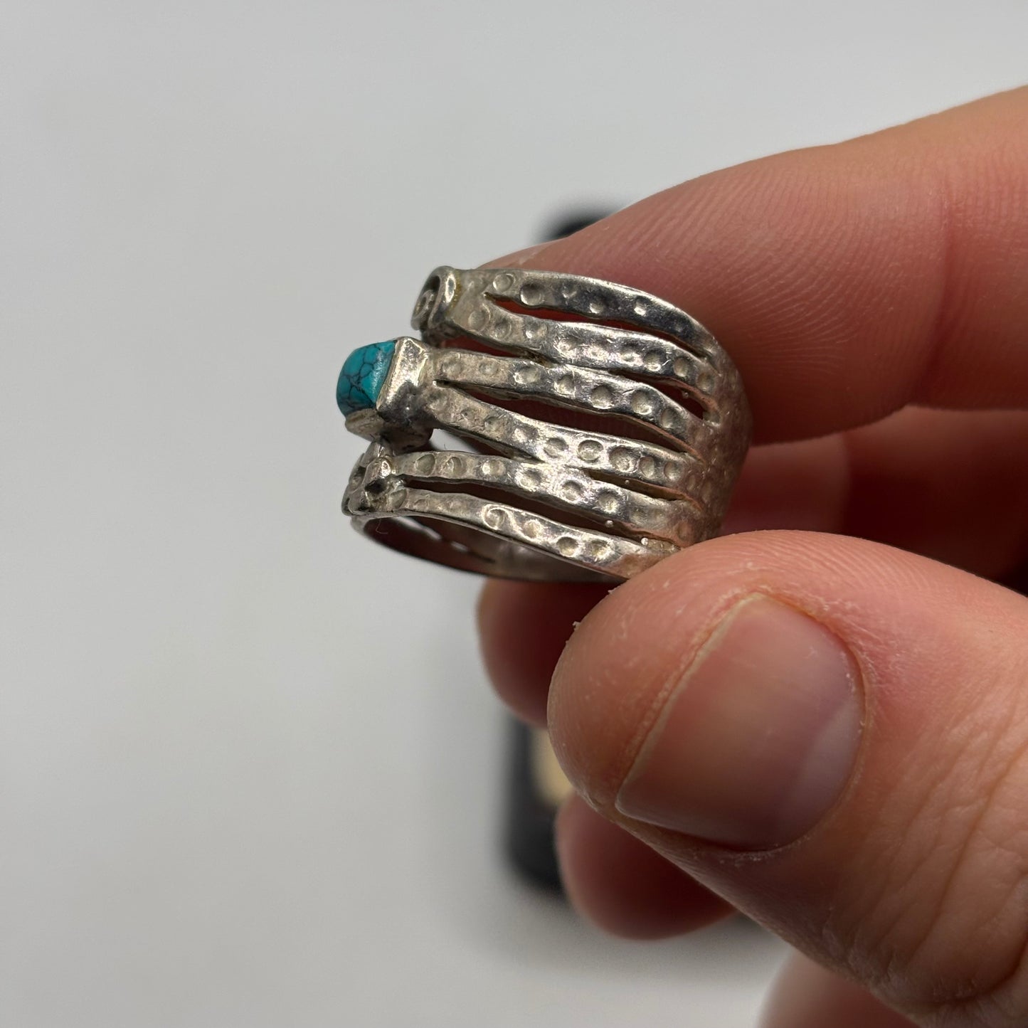 Silver Turquoise Band Ring