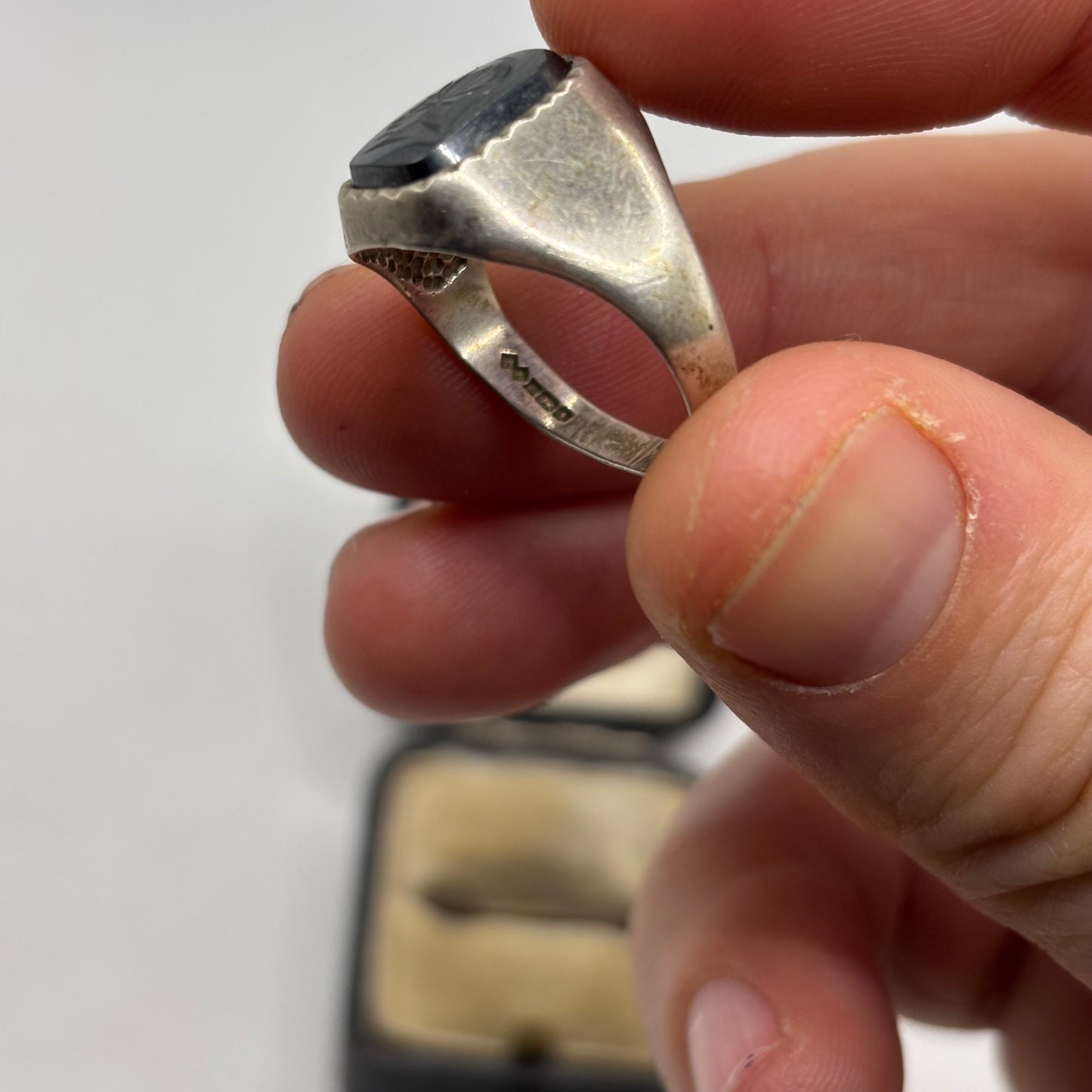 Silver Hematite Gladiator Ring (R)