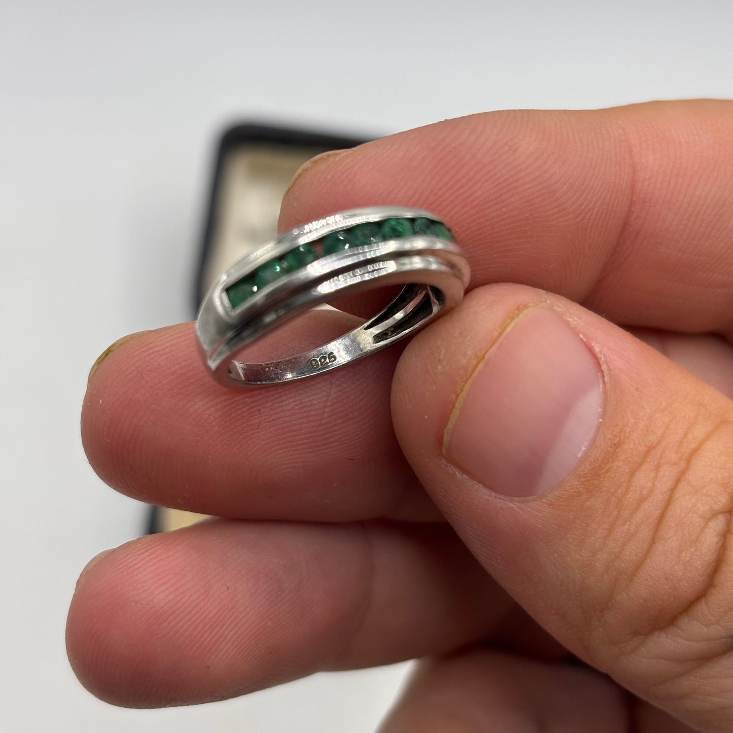 Silver Emerald Ring (N)
