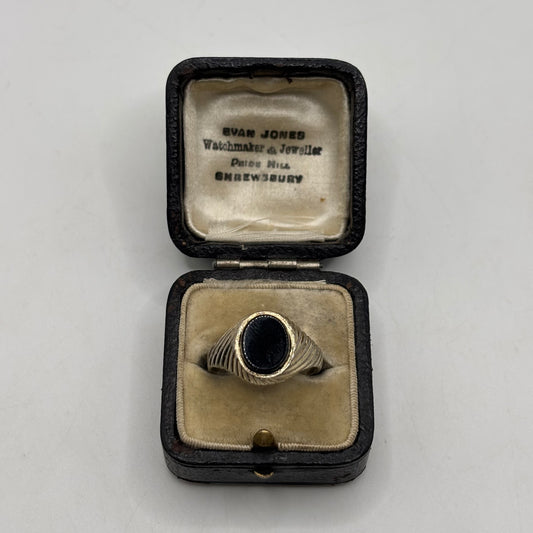 Silver Onyx Signet Ring (Q)