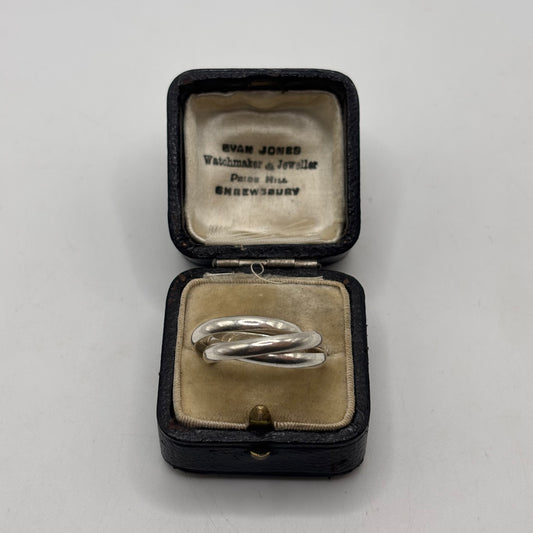 Silver Russian Wedding Band Ring