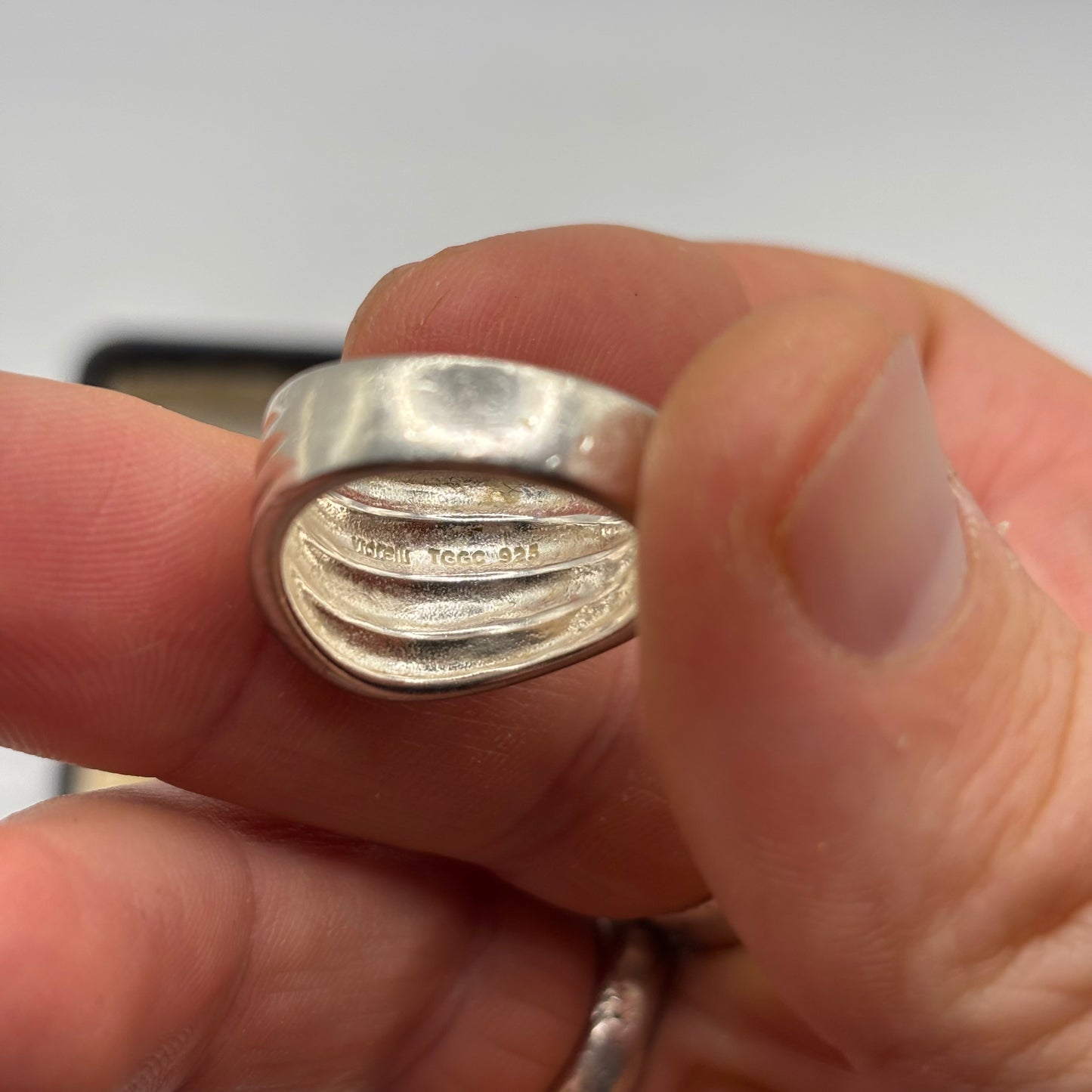 Silver Abstract Band Ring