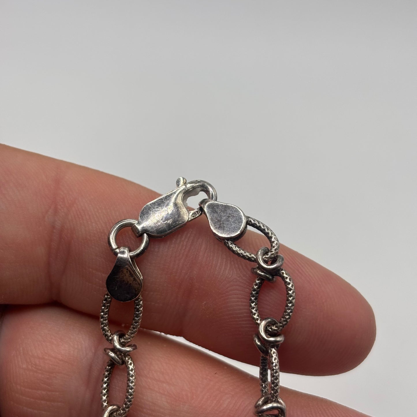 Silver 7.5” Unusual Link Bracelet