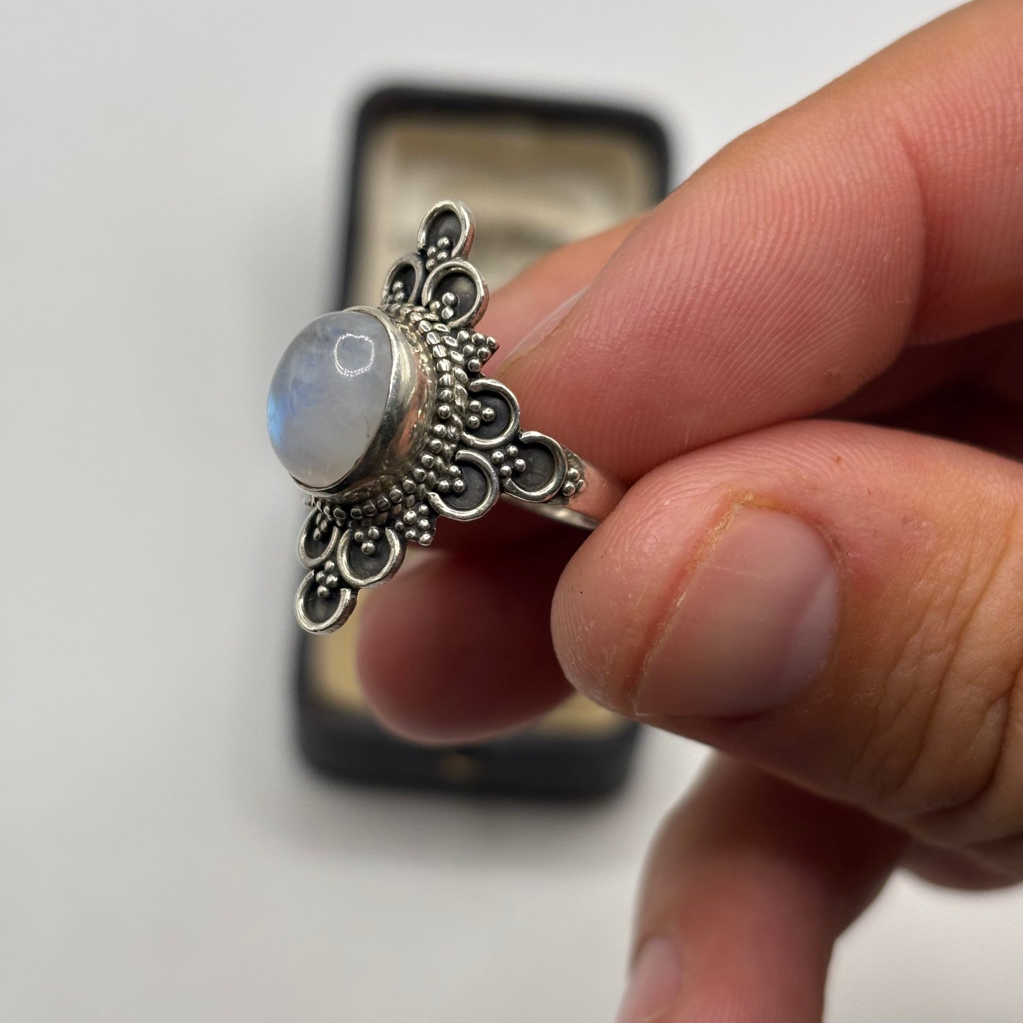 Silver Moonstone Ring (M)