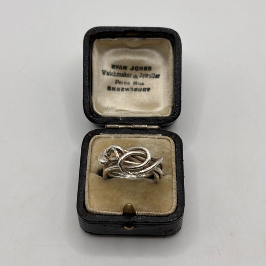 Silver Abstract Band Ring