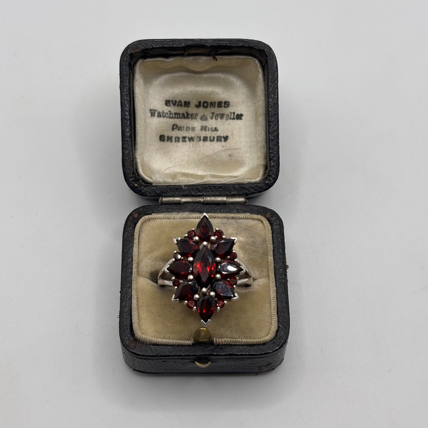 Silver Garnet Ring (P 1/2)