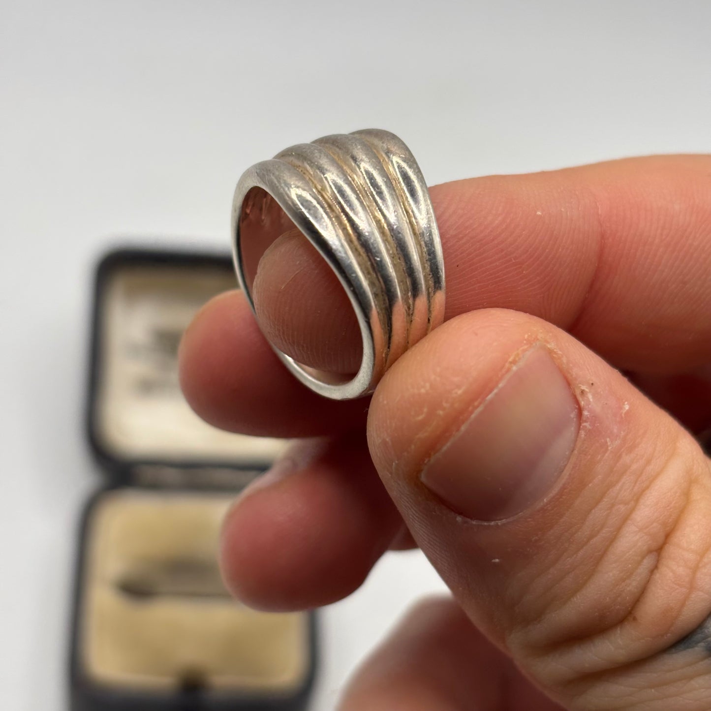 Silver Abstract Band Ring
