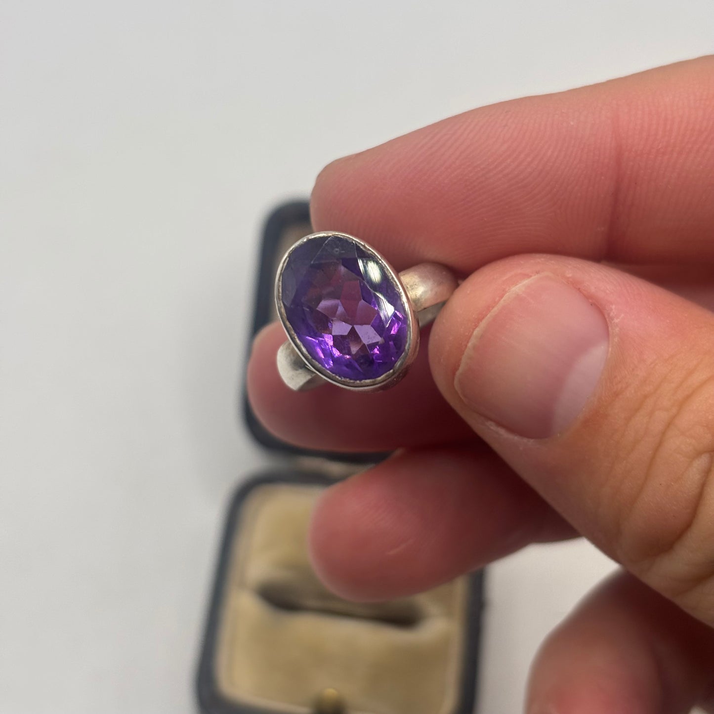 Silver Amethyst Ring (M)