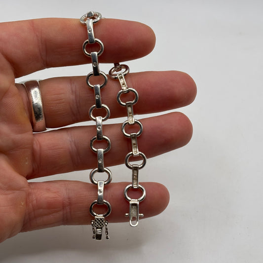 Silver 7.5” Cubic Zirconia Bracelet