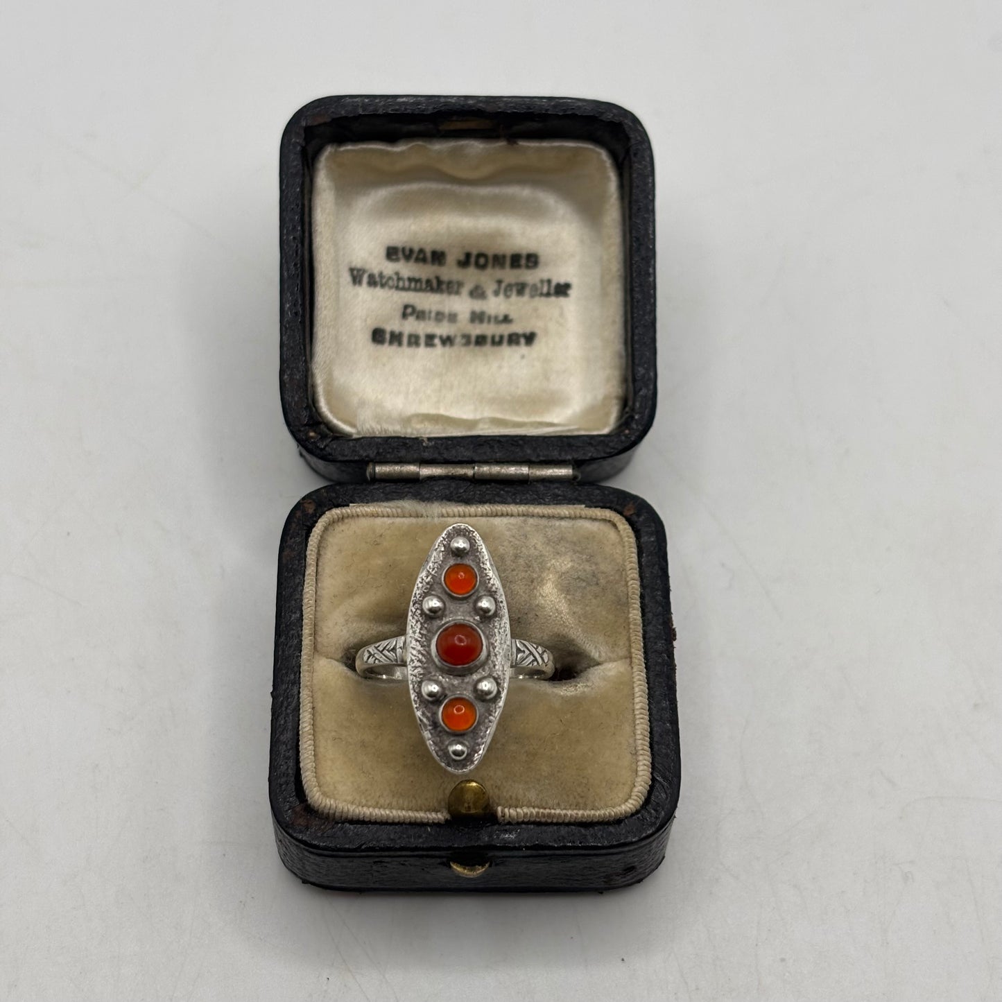 Silver Vintage Carnelian Ring (M 1/2)