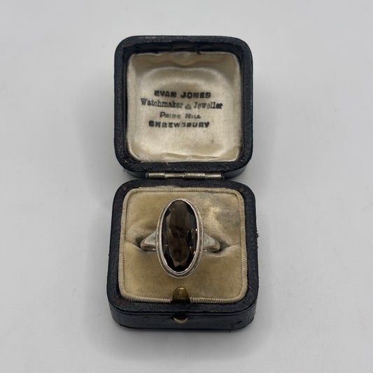 Silver Smokey Quartz Ring (P)