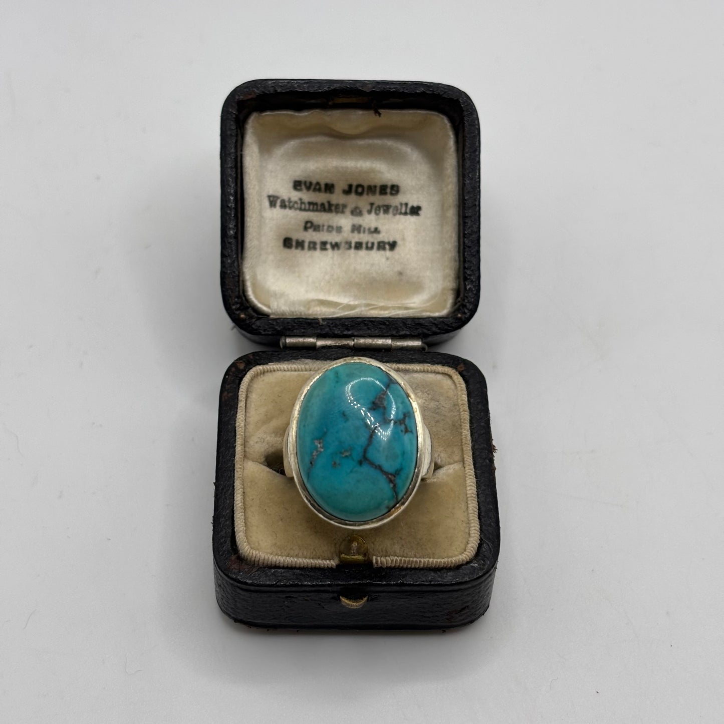 Silver Heavy Turquoise Ring (M)