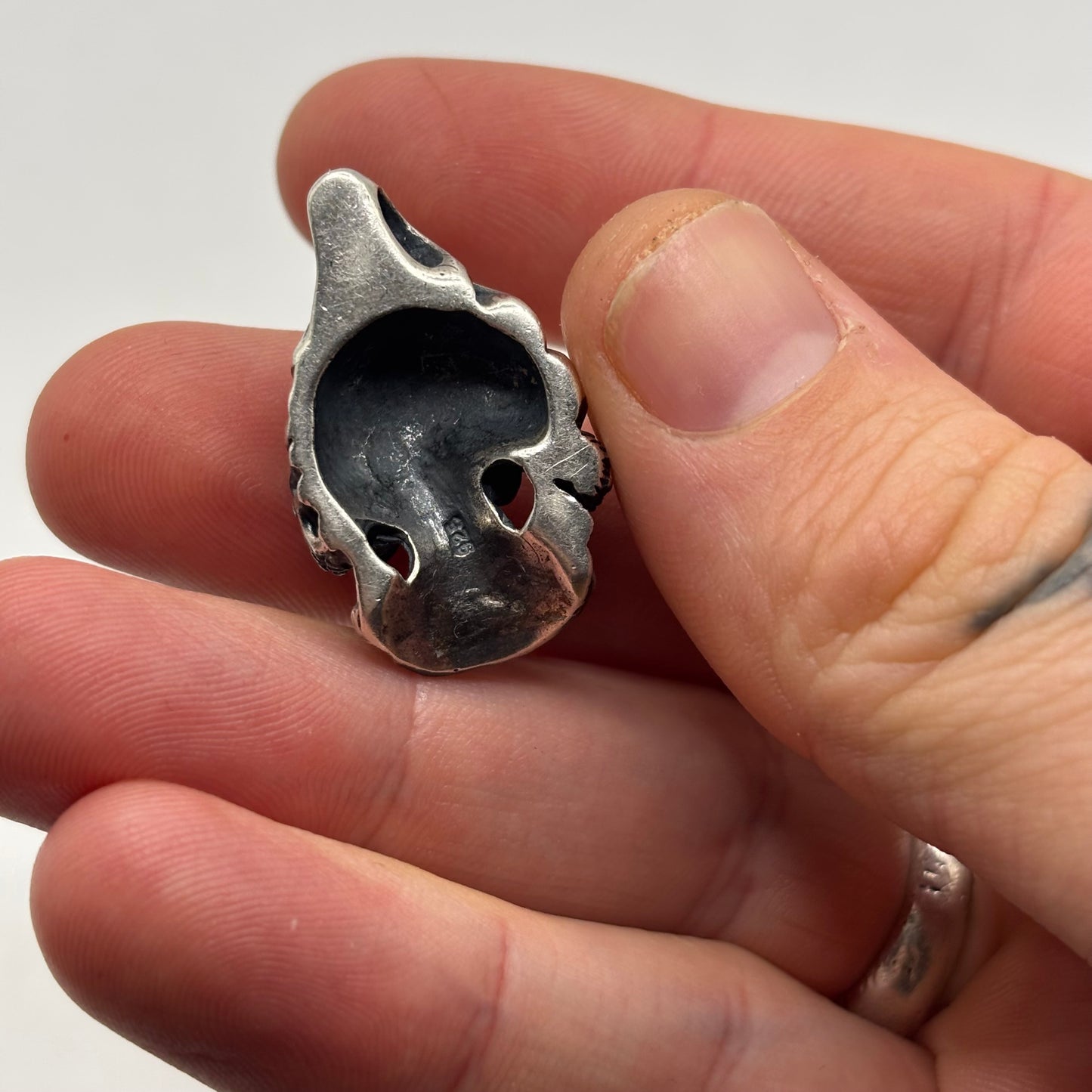 Silver Chunky Skull Pendant