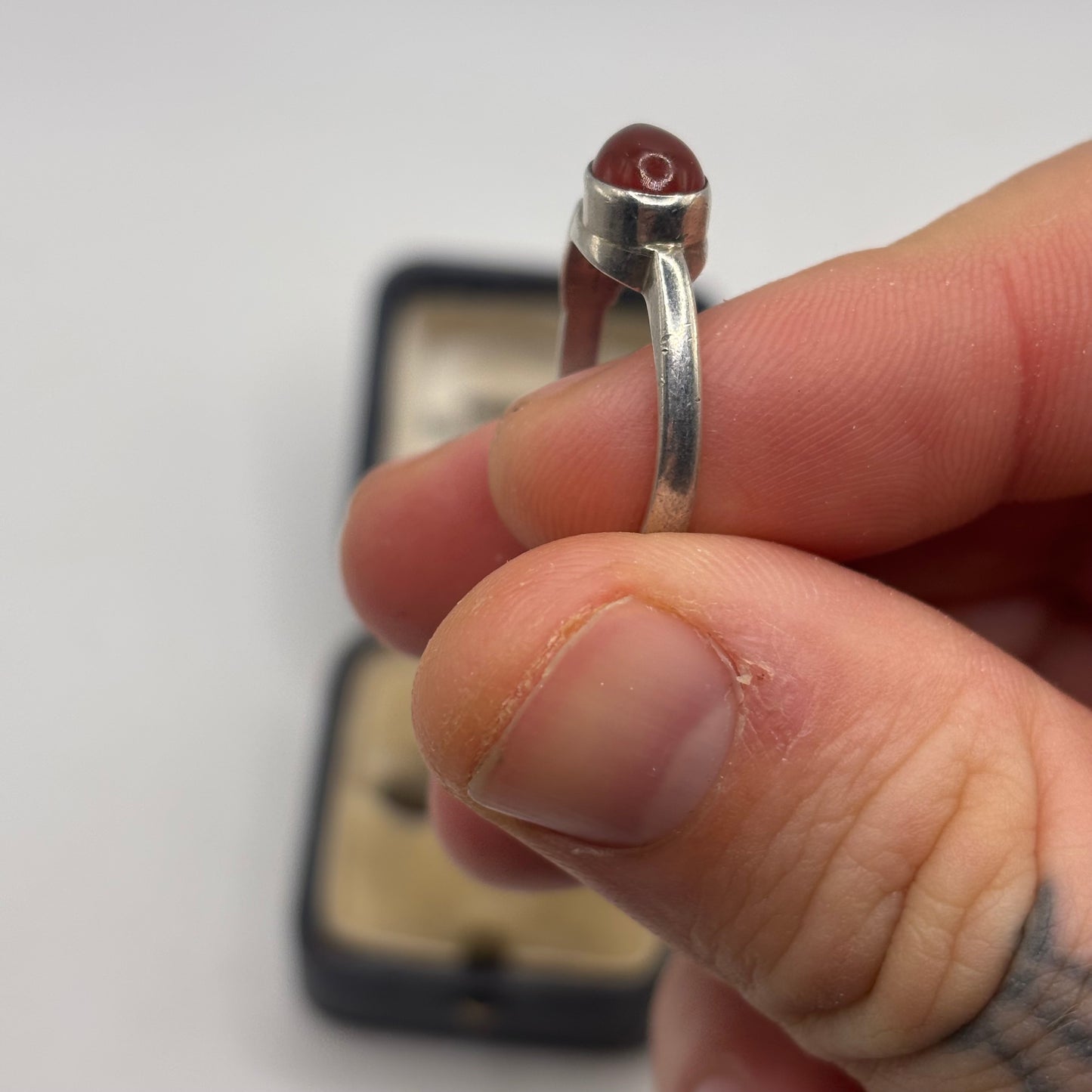 Silver Carnelian Ring