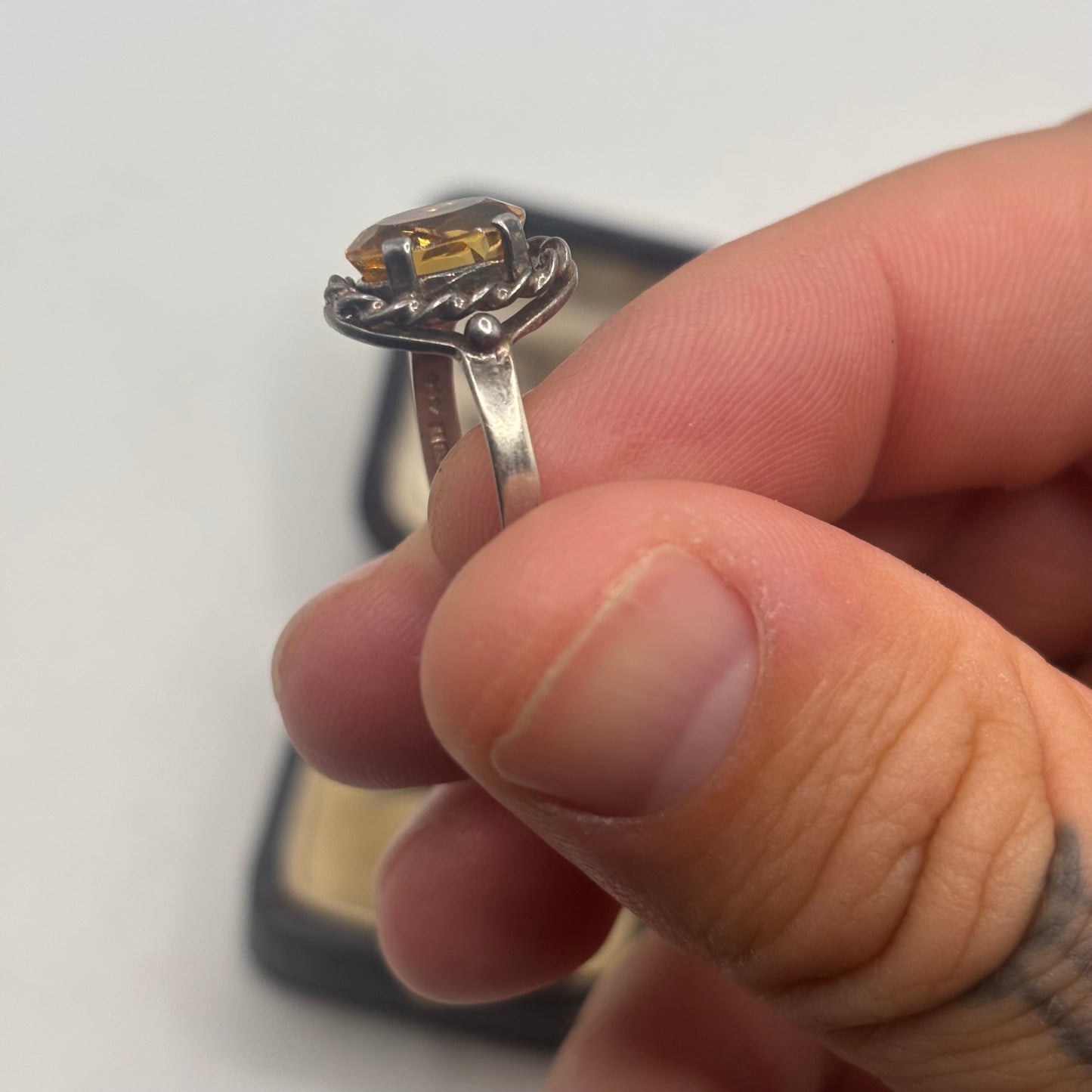 Silver Citrine Ring (N)