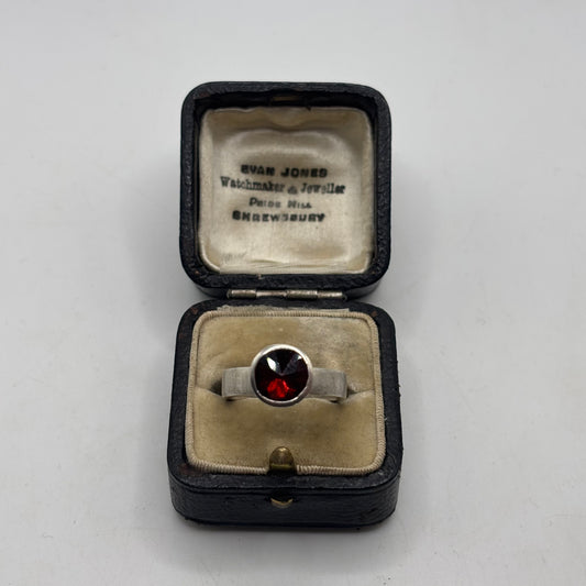 Silver Garnet Ring