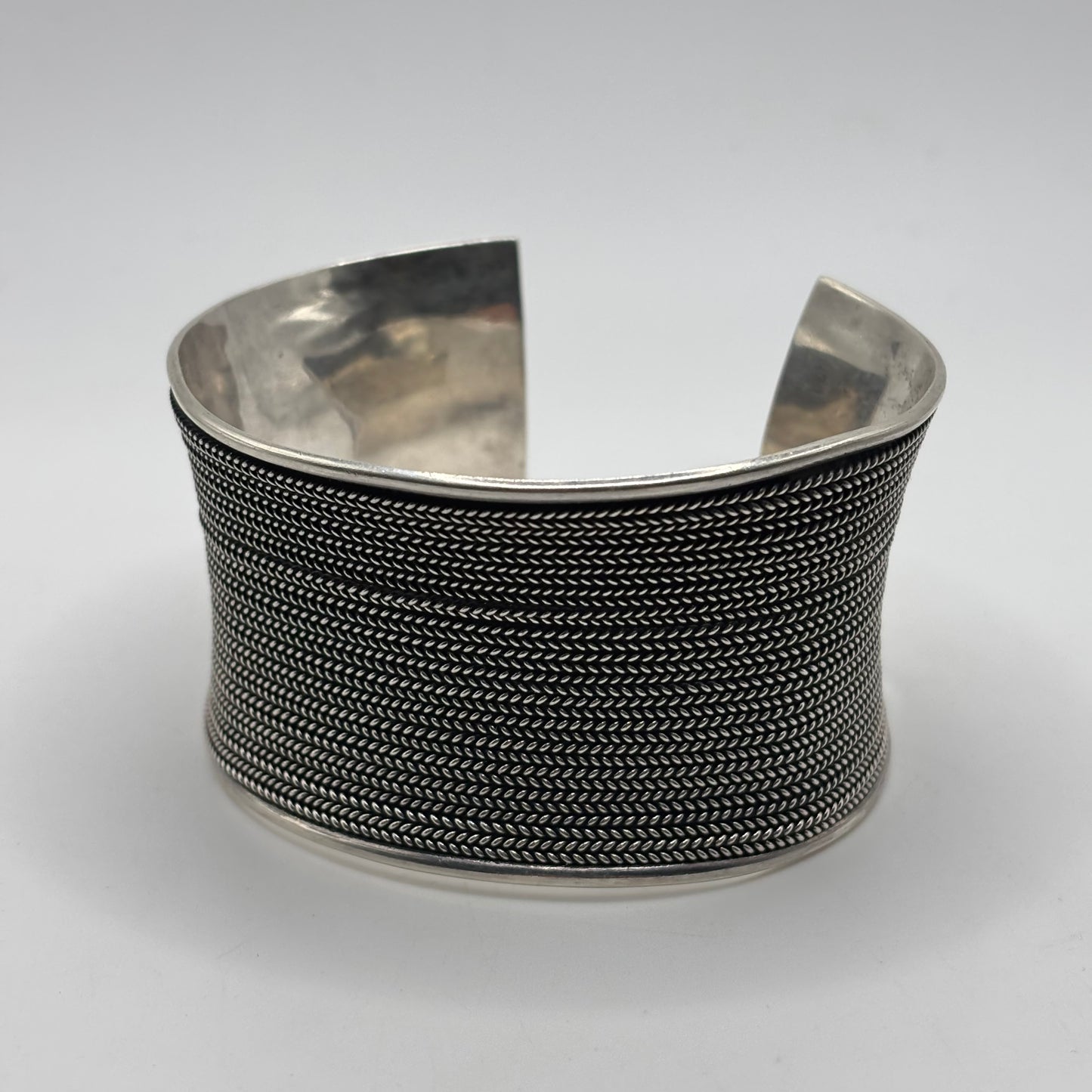 Silver Balinese Cuff Bangle